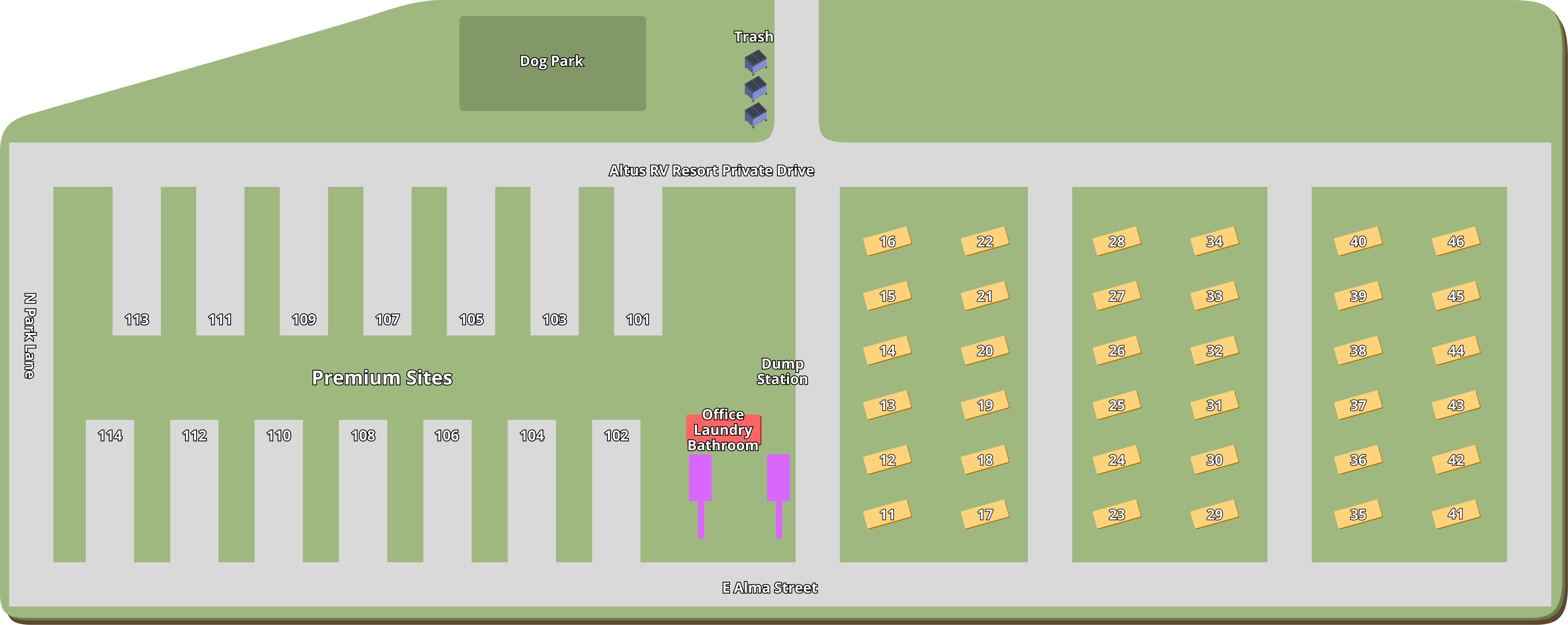 Altus RV Resort property map