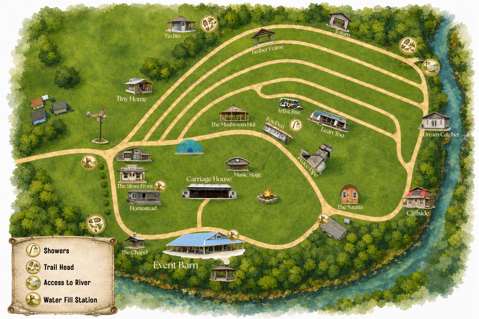 Barren River Magic property map
