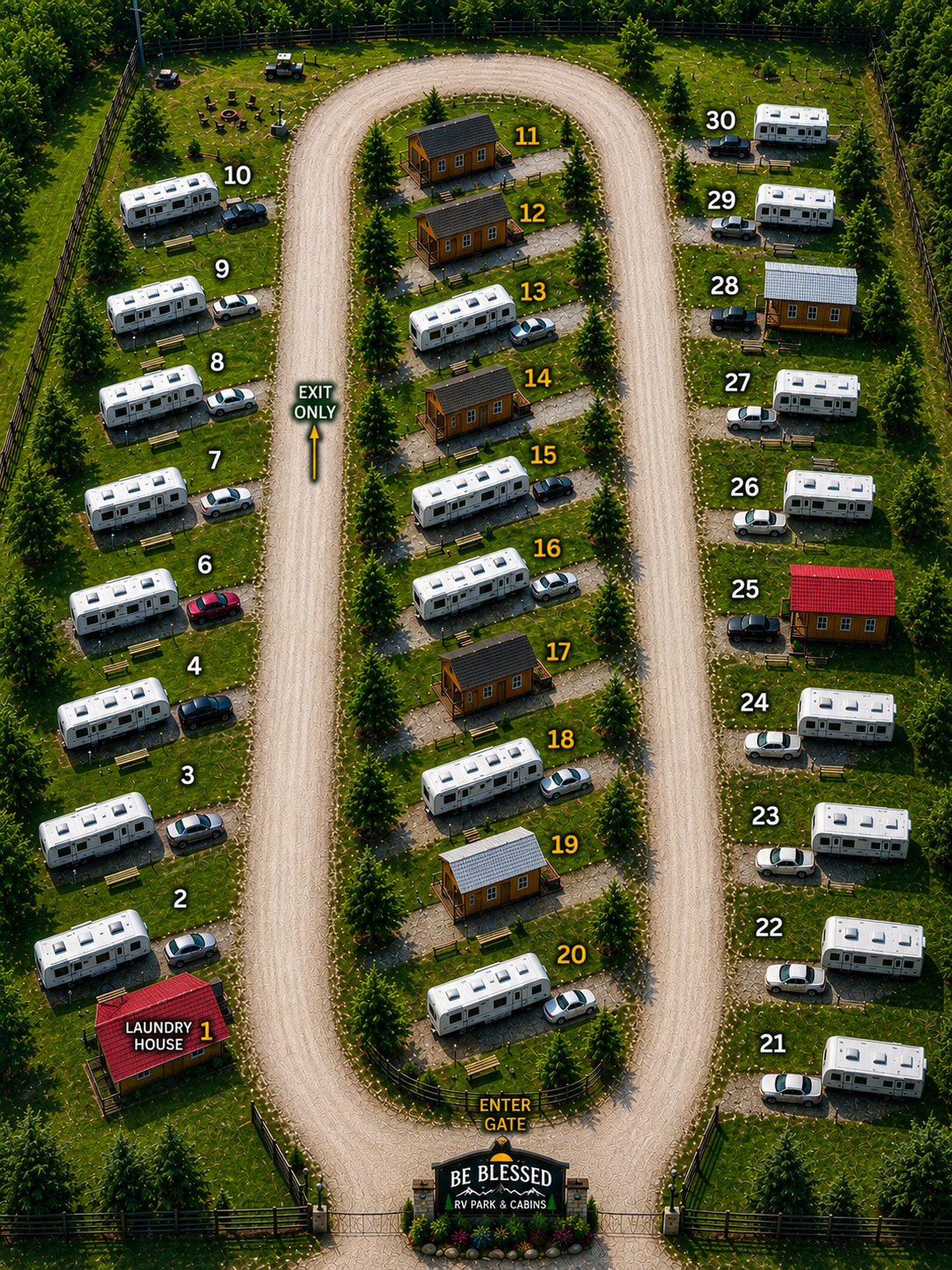 Be Blessed RV Park property map