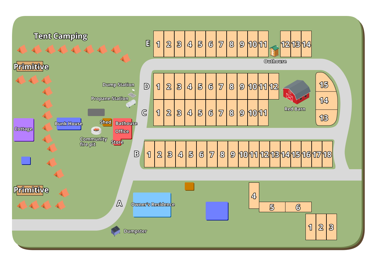 Bear Claw Campground property map