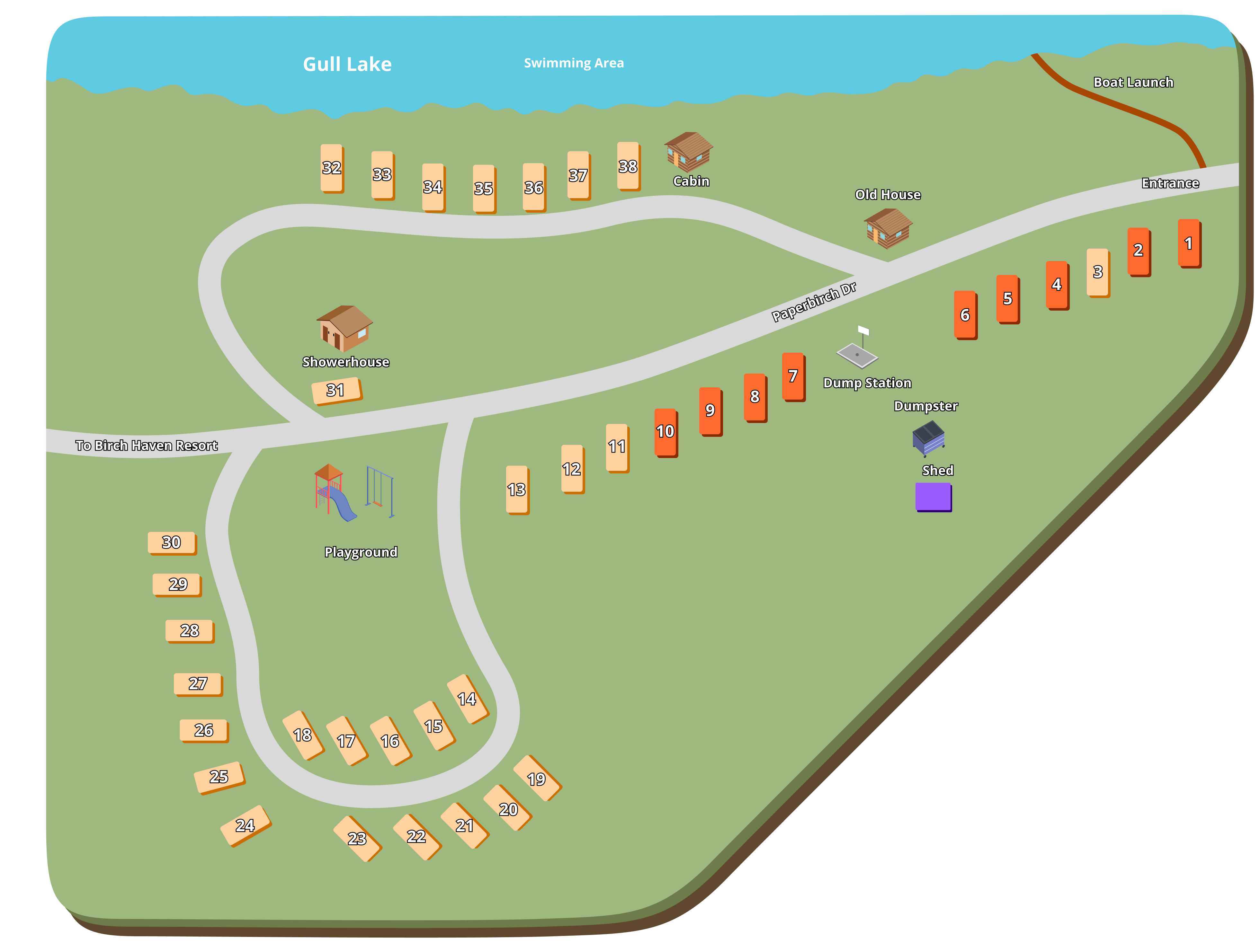 Birch Haven Campground LLC property map