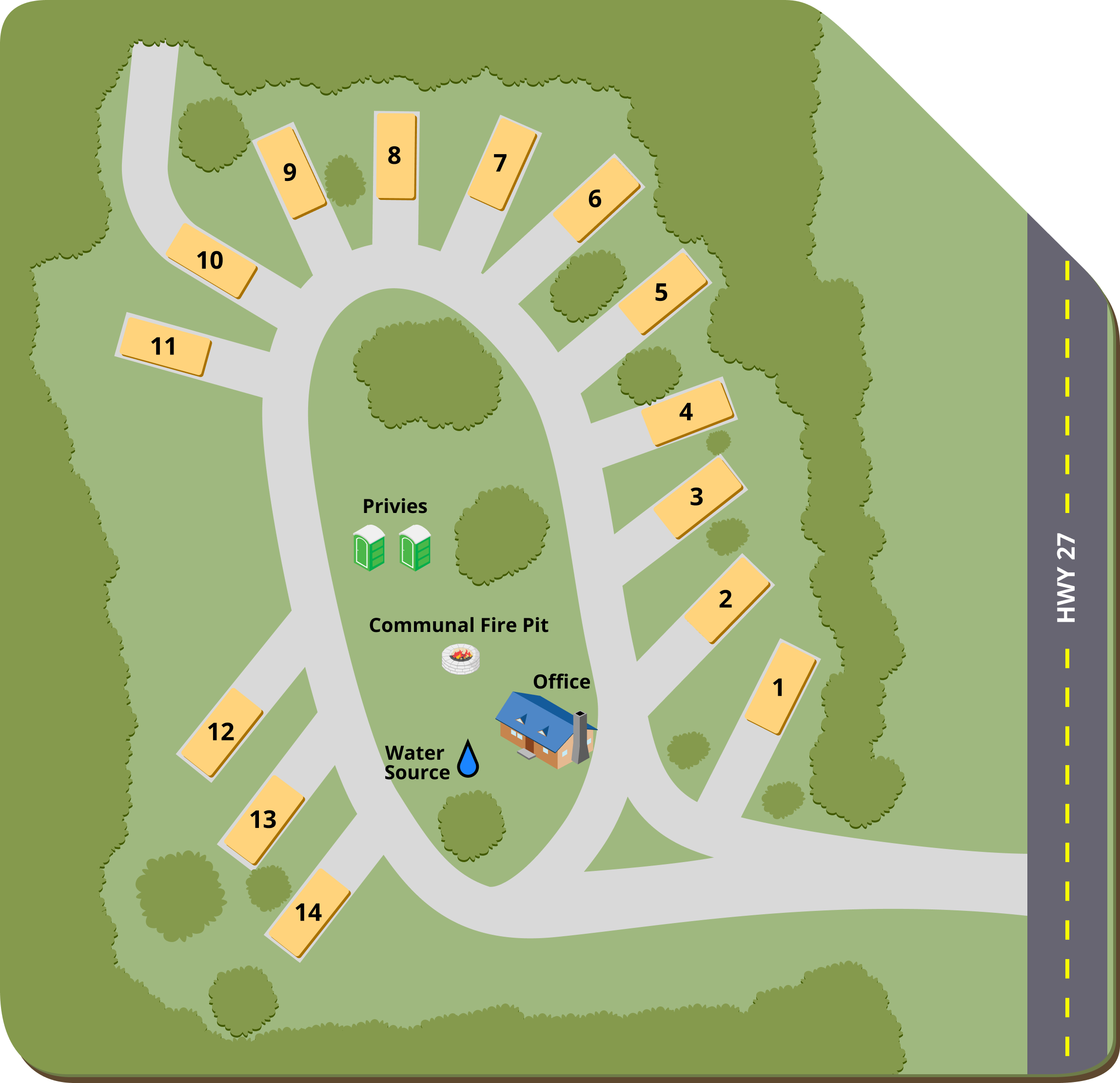 Birch Hollow Campground property map