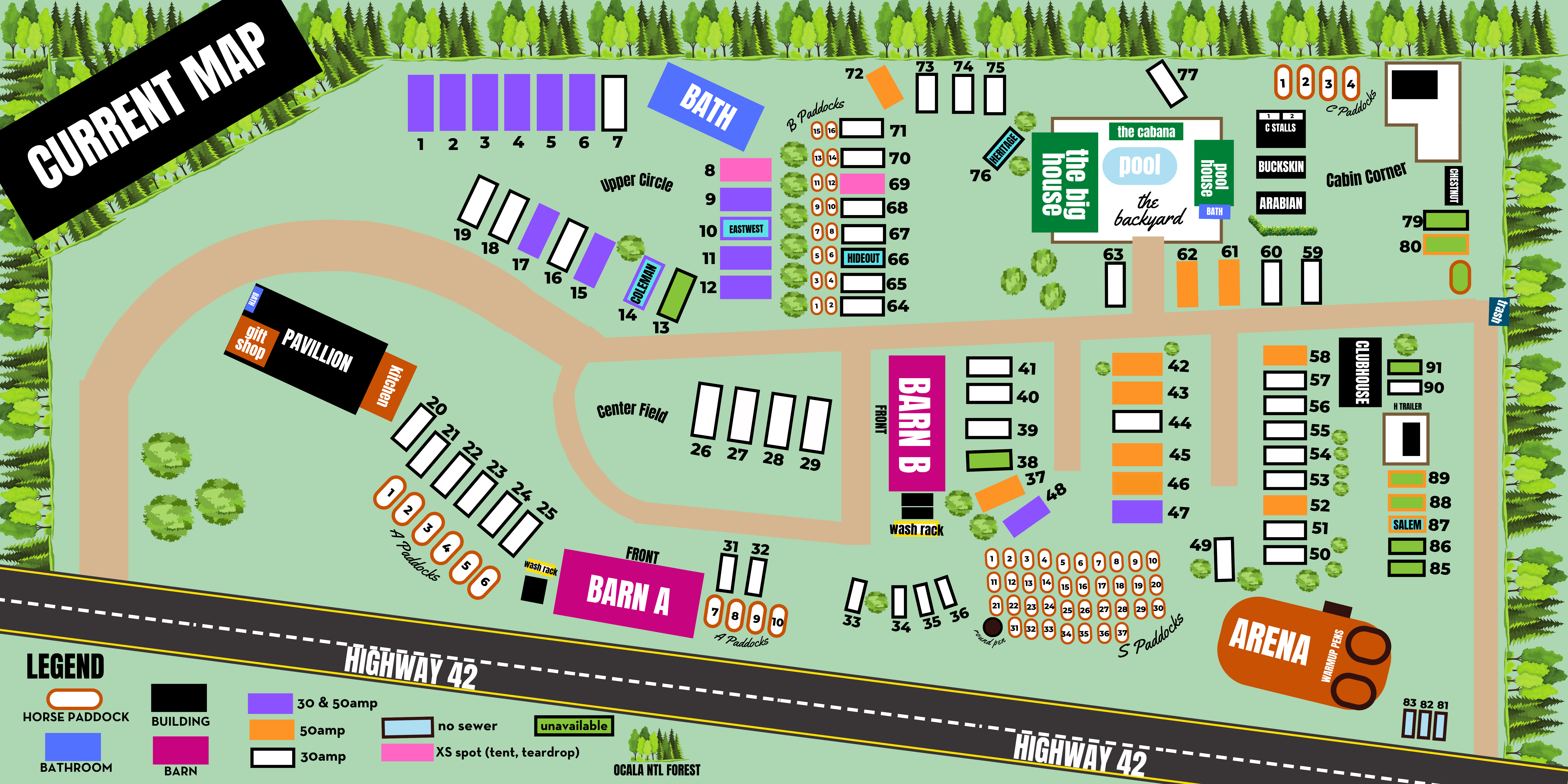 Black Horse Resort Ranch property map