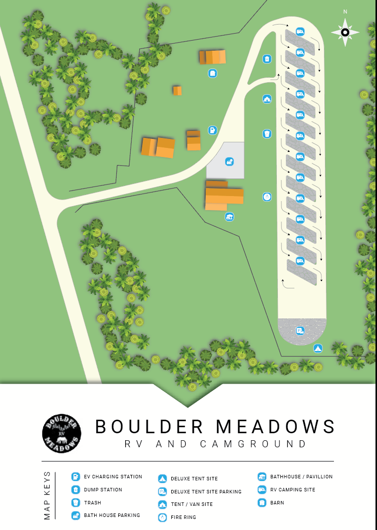 Boulder Meadows RV and Campground property map