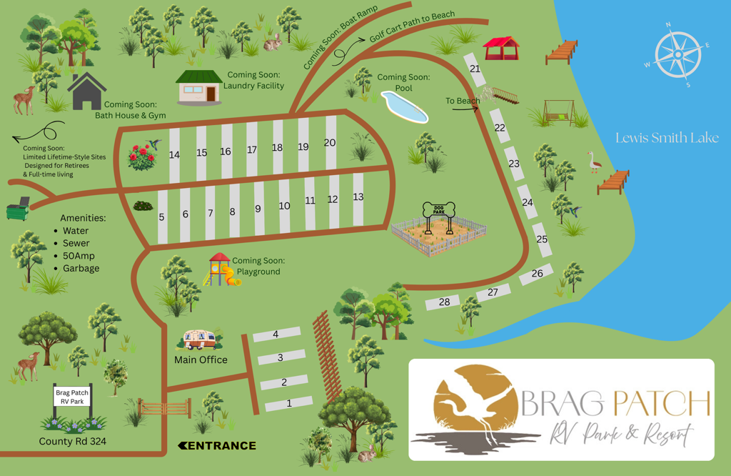 Brag Patch RV Park and Resort property map