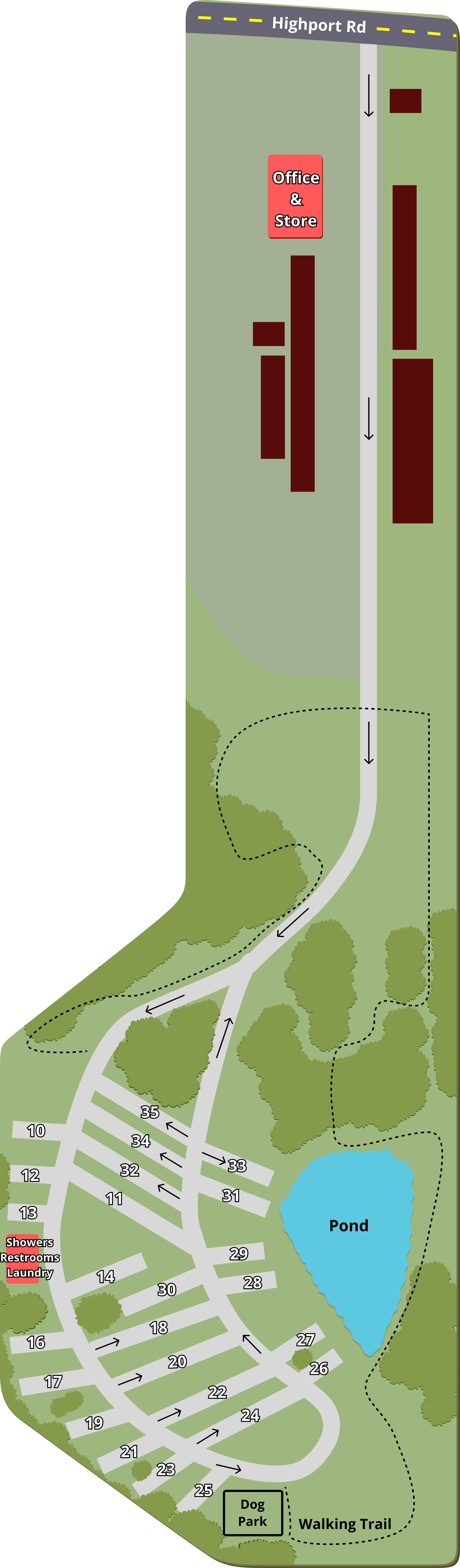 Briar Oaks RV Park property map