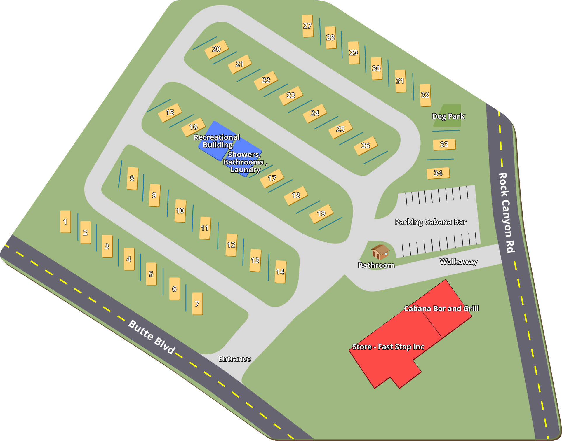 Cabana RV Park property map