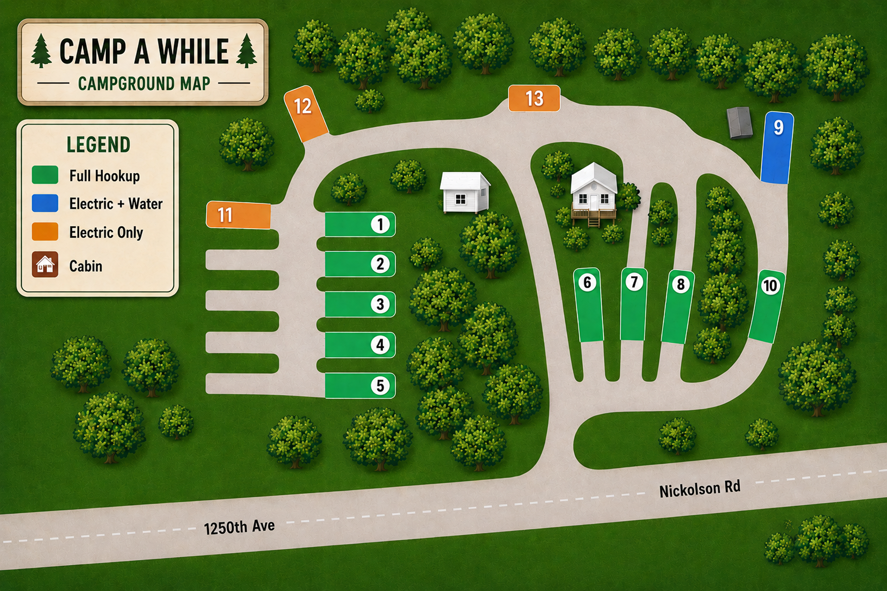 Camp A While property map