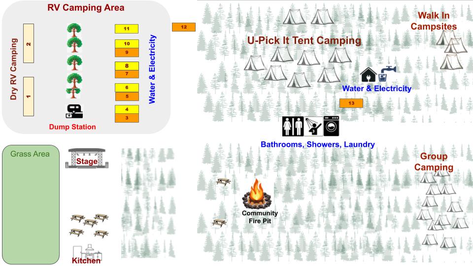 Camp Growlersburg property map