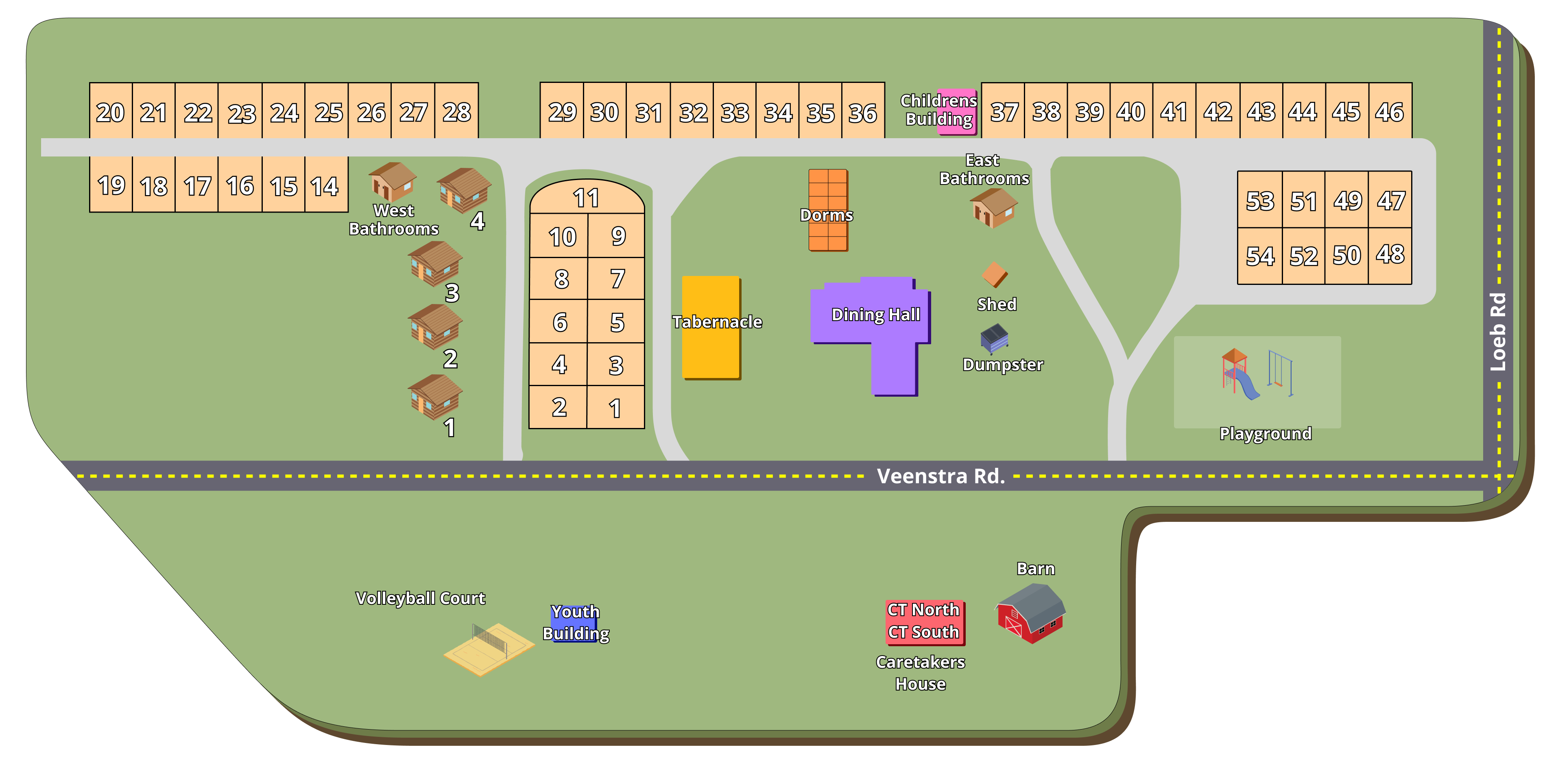 Charlevoix Family Camp property map