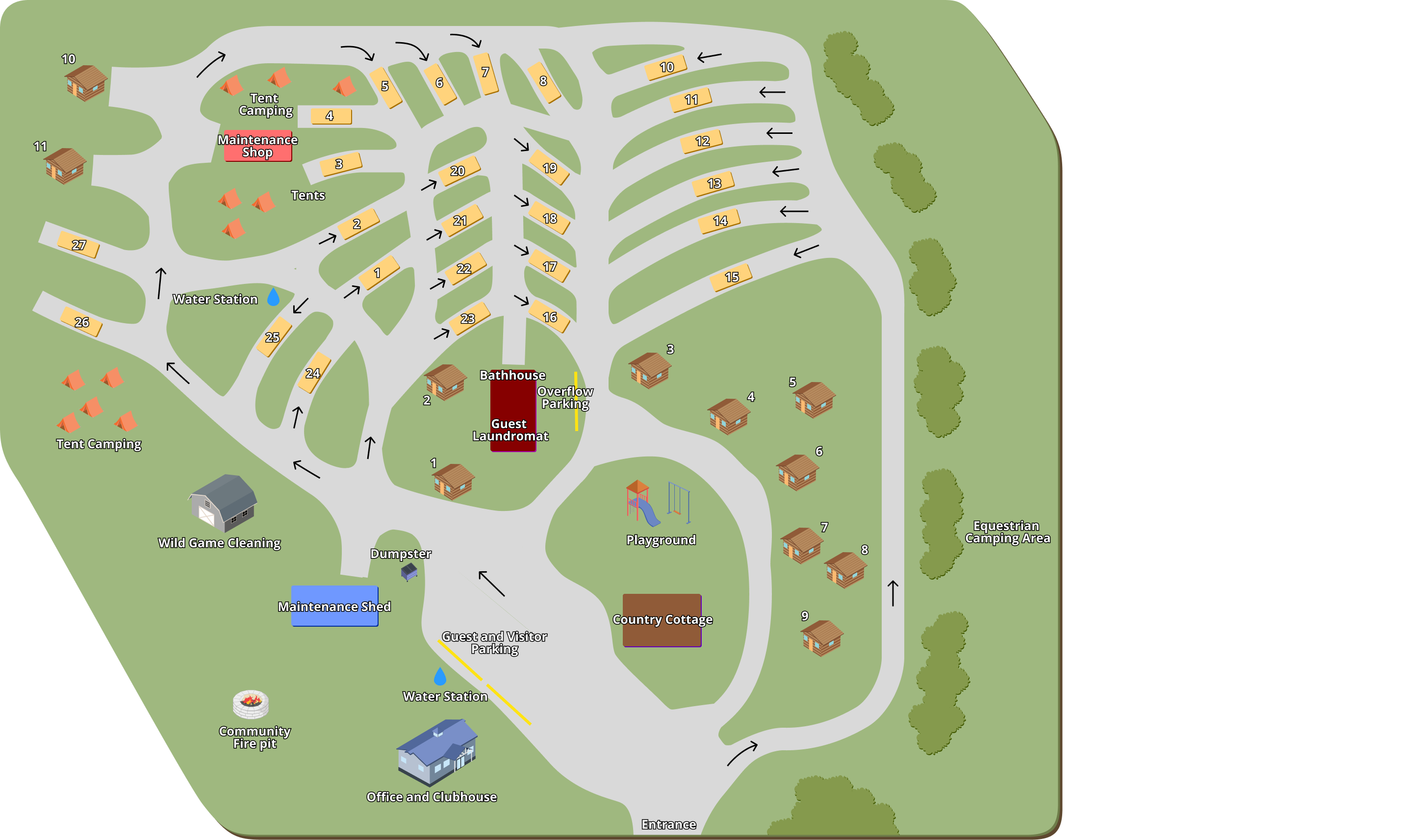 Country Cabins & RV Park property map