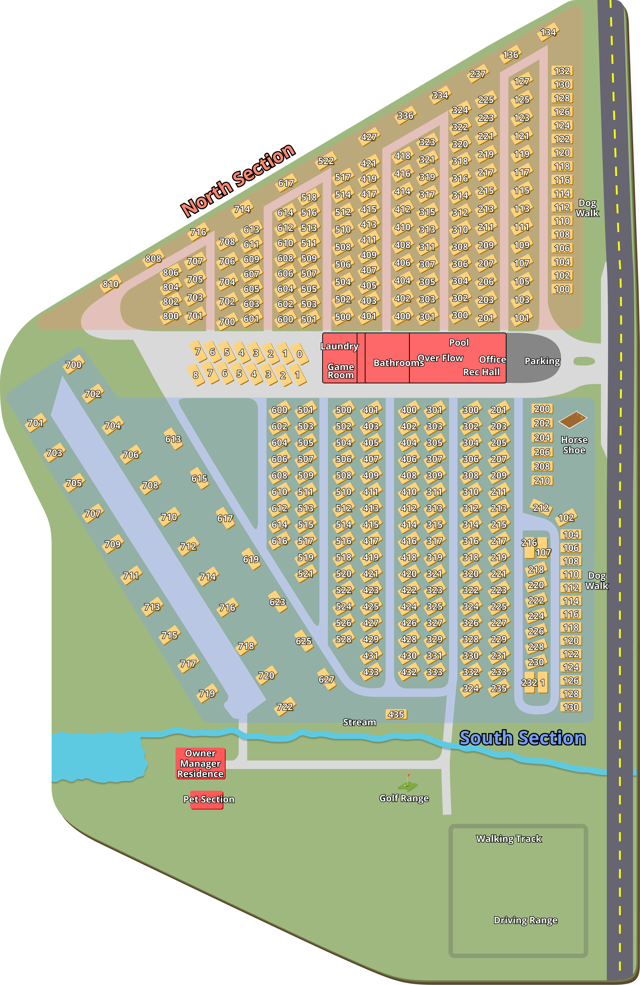 Craig's RV Park Resort property map