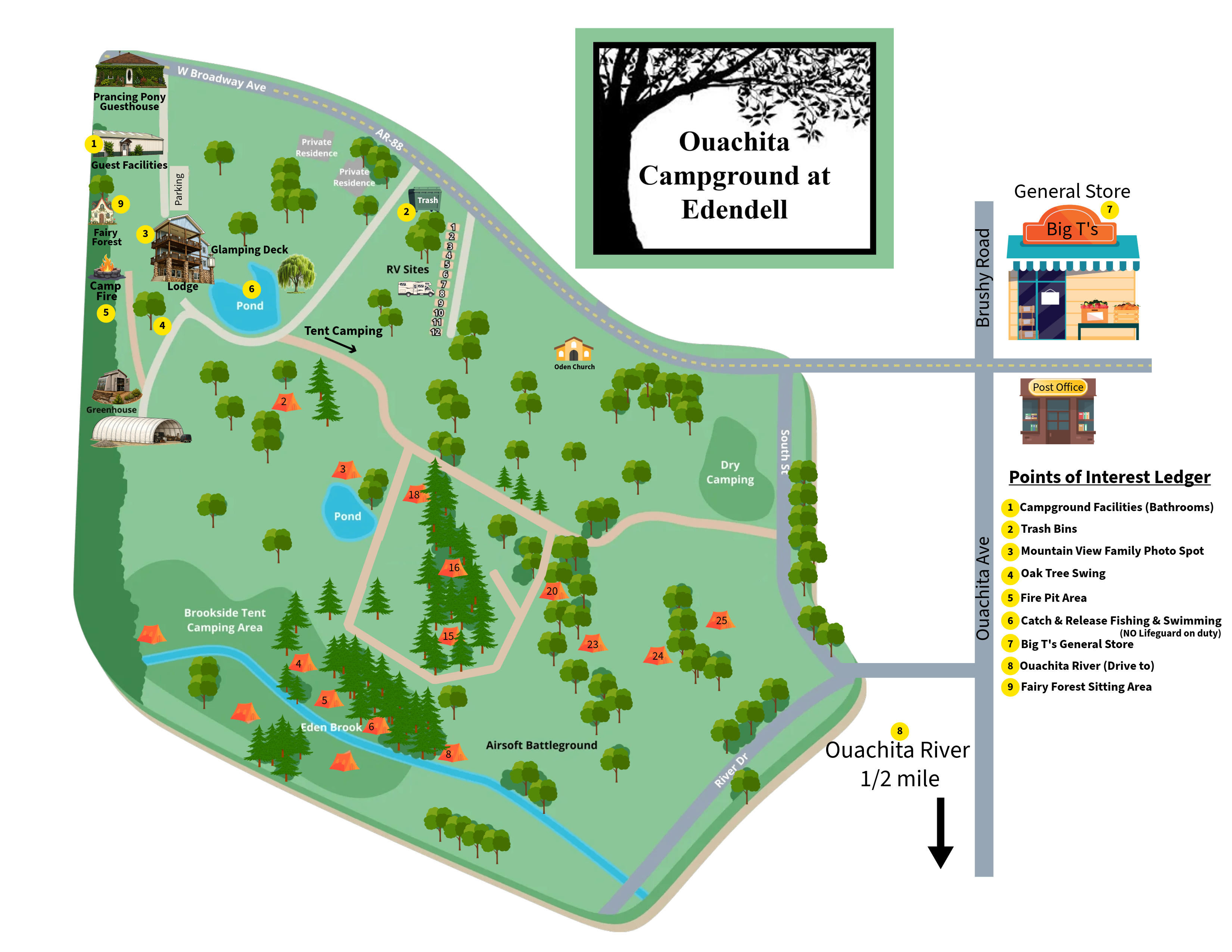 Ouachita Campground at Edendell property map