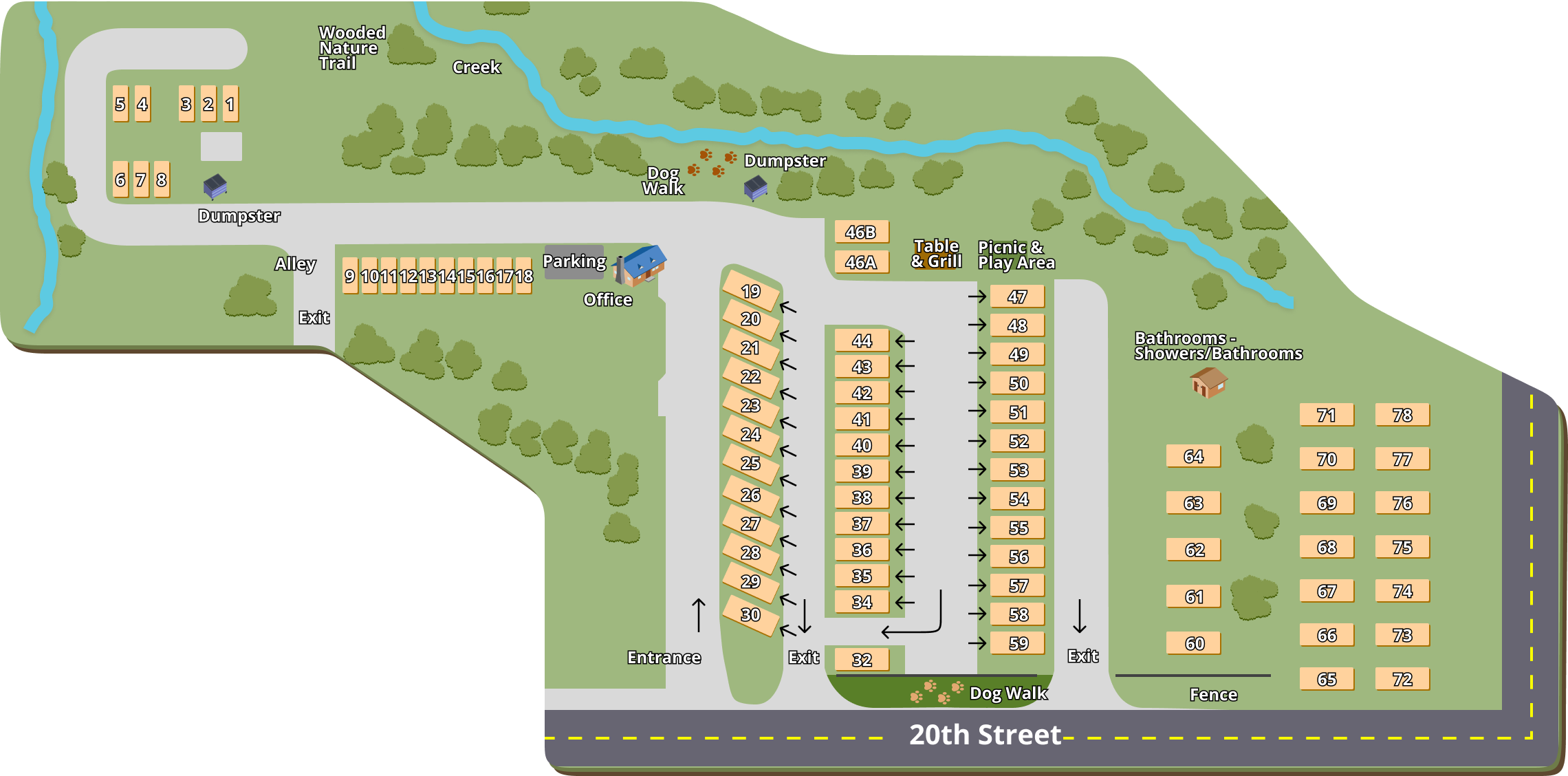 Elk Creek RV Park property map