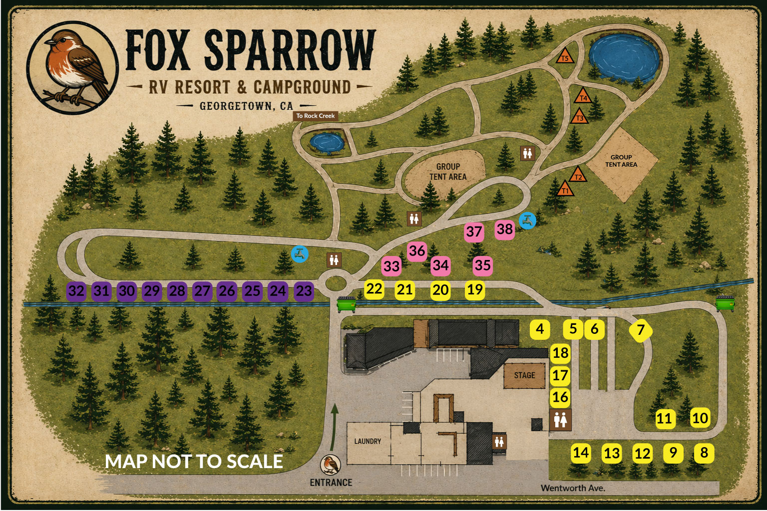 Fox Sparrow RV Resort and Campground property map