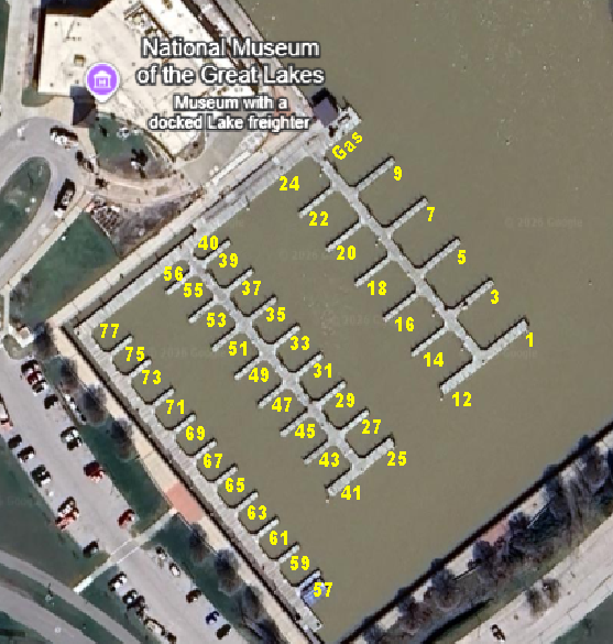 Glass City Marina property map