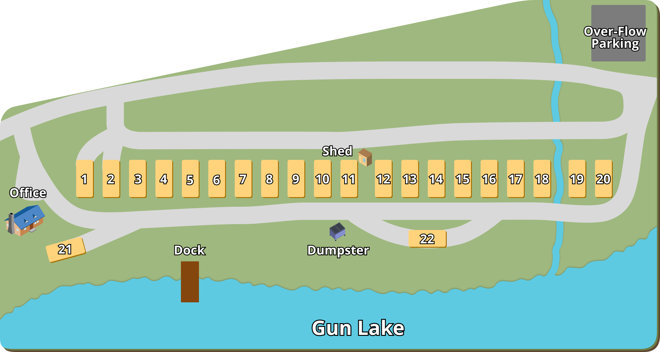 Gun Lake Family Campground property map