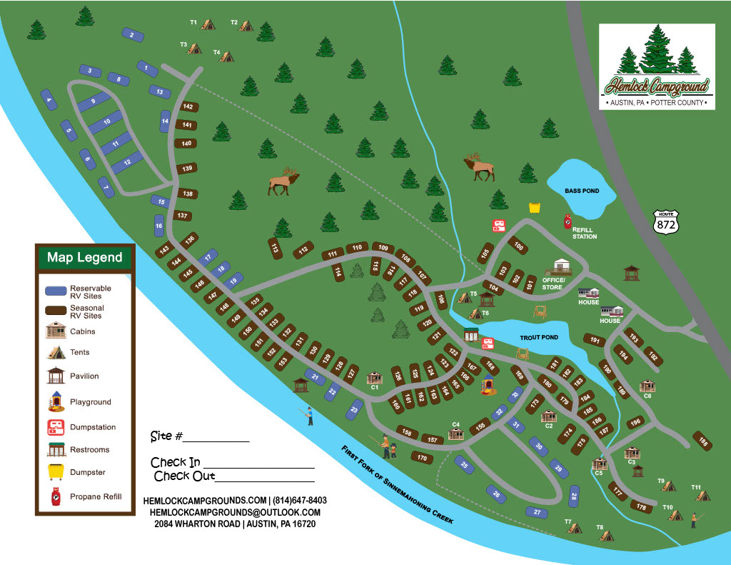 Hemlock Campground property map