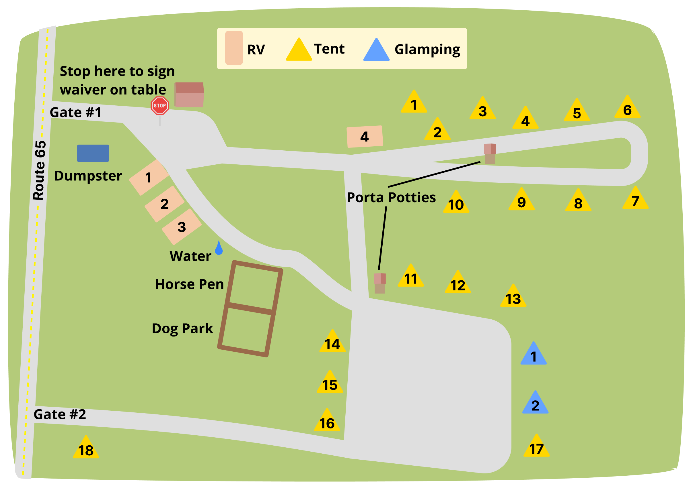 High Peaks Campground property map