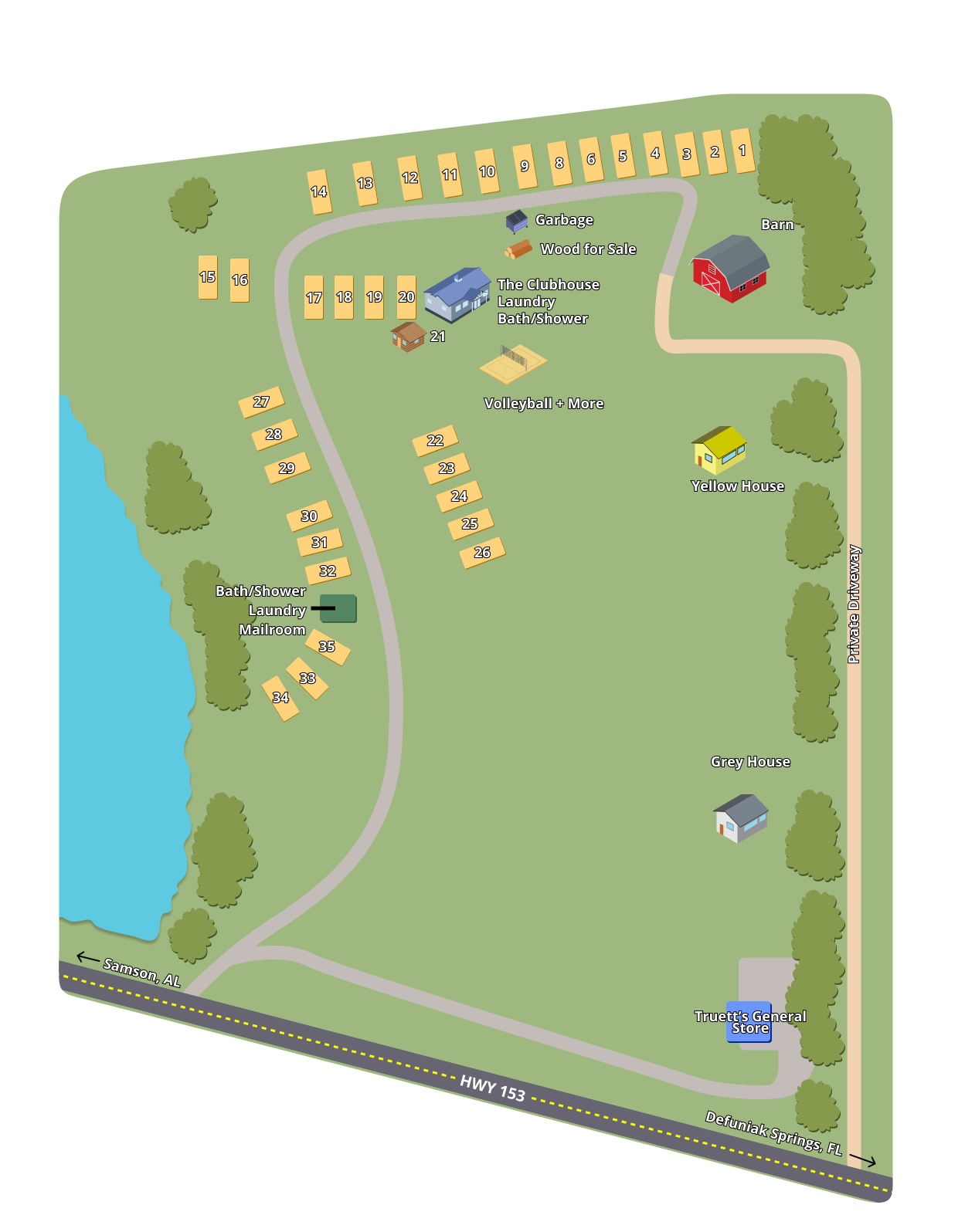 Just Loafin RV Park & Campground property map