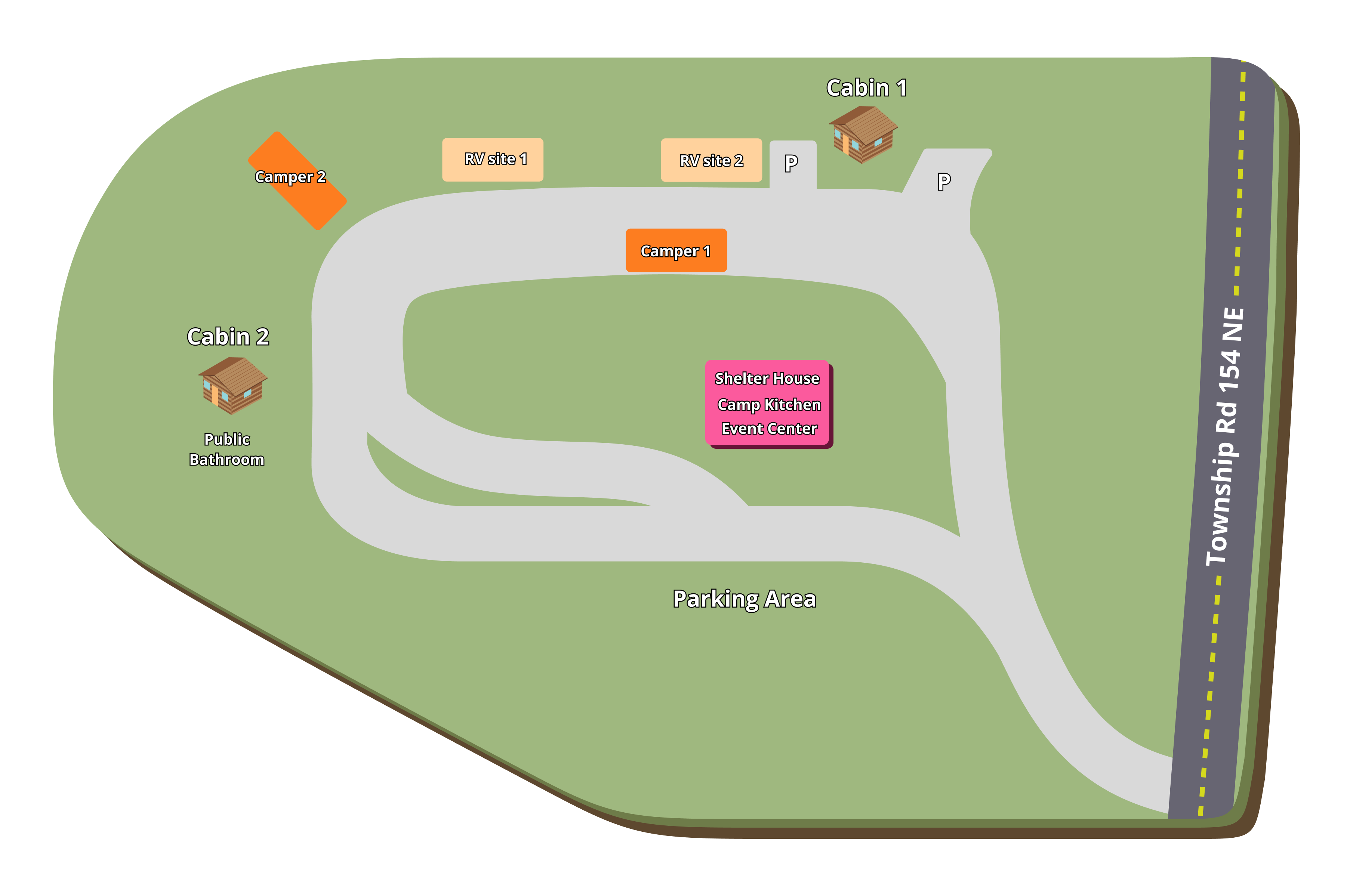 King's Cabins property map
