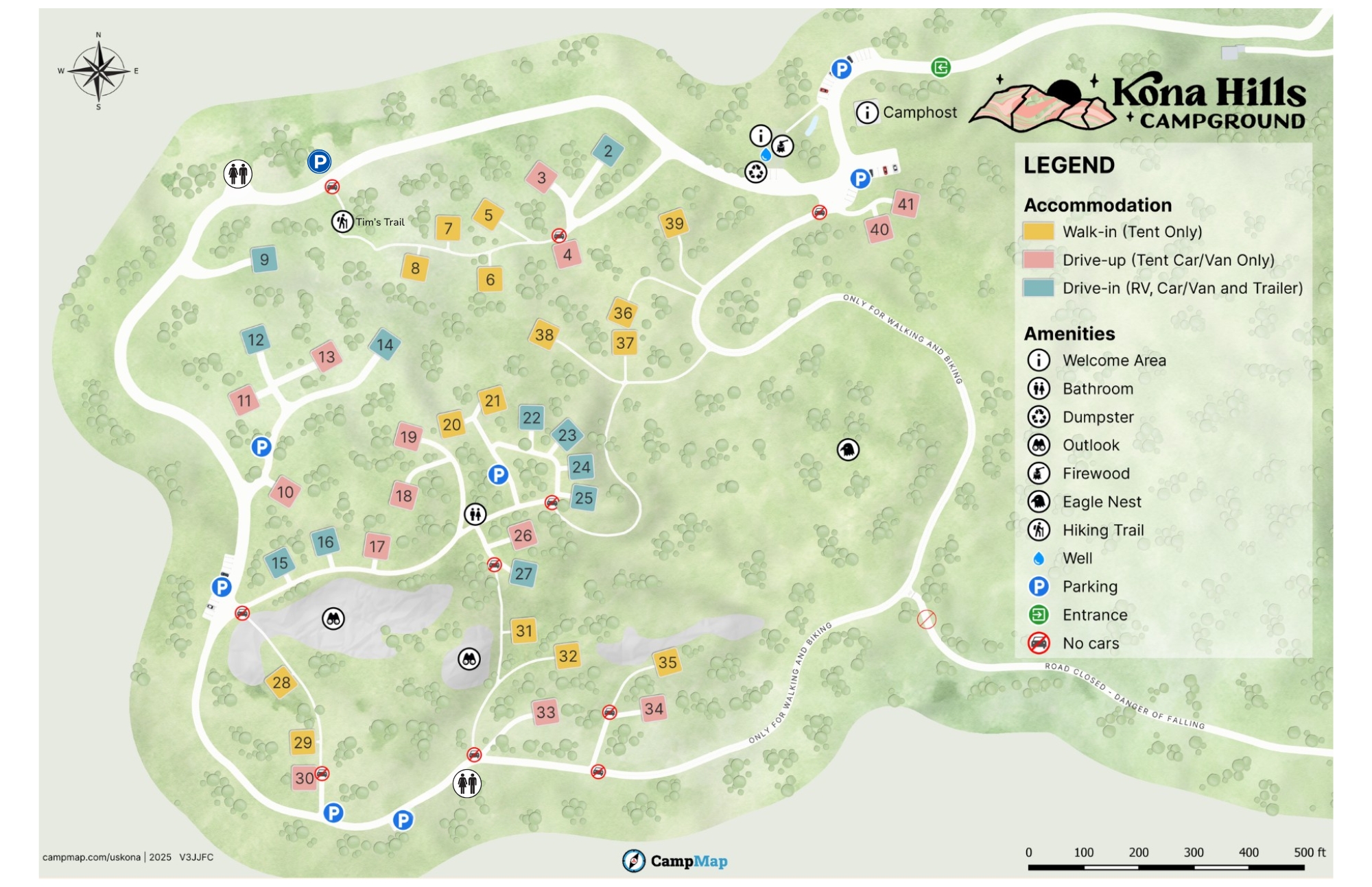 Kona Hills Campground property map