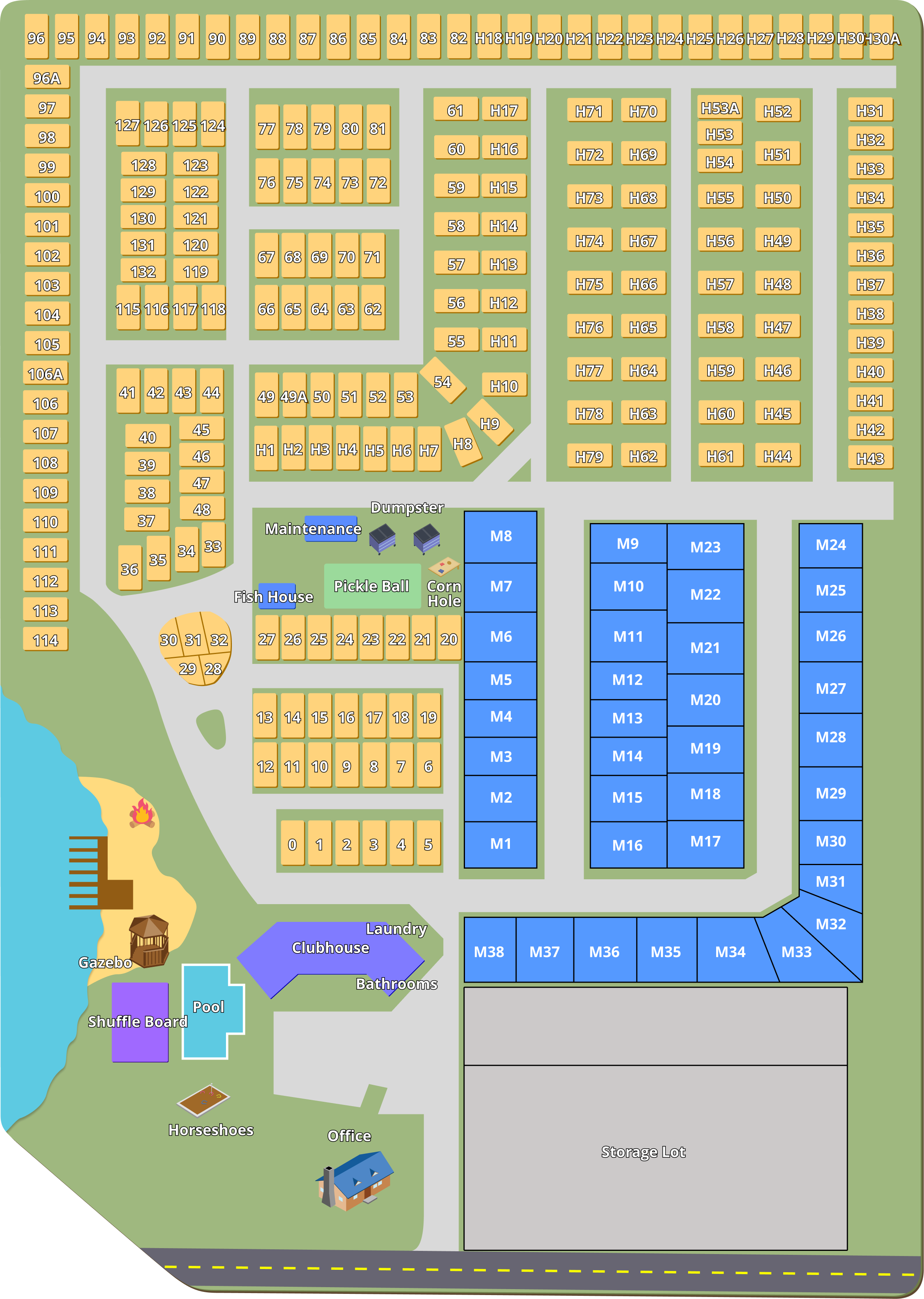 Lake Glenada RV Resort property map