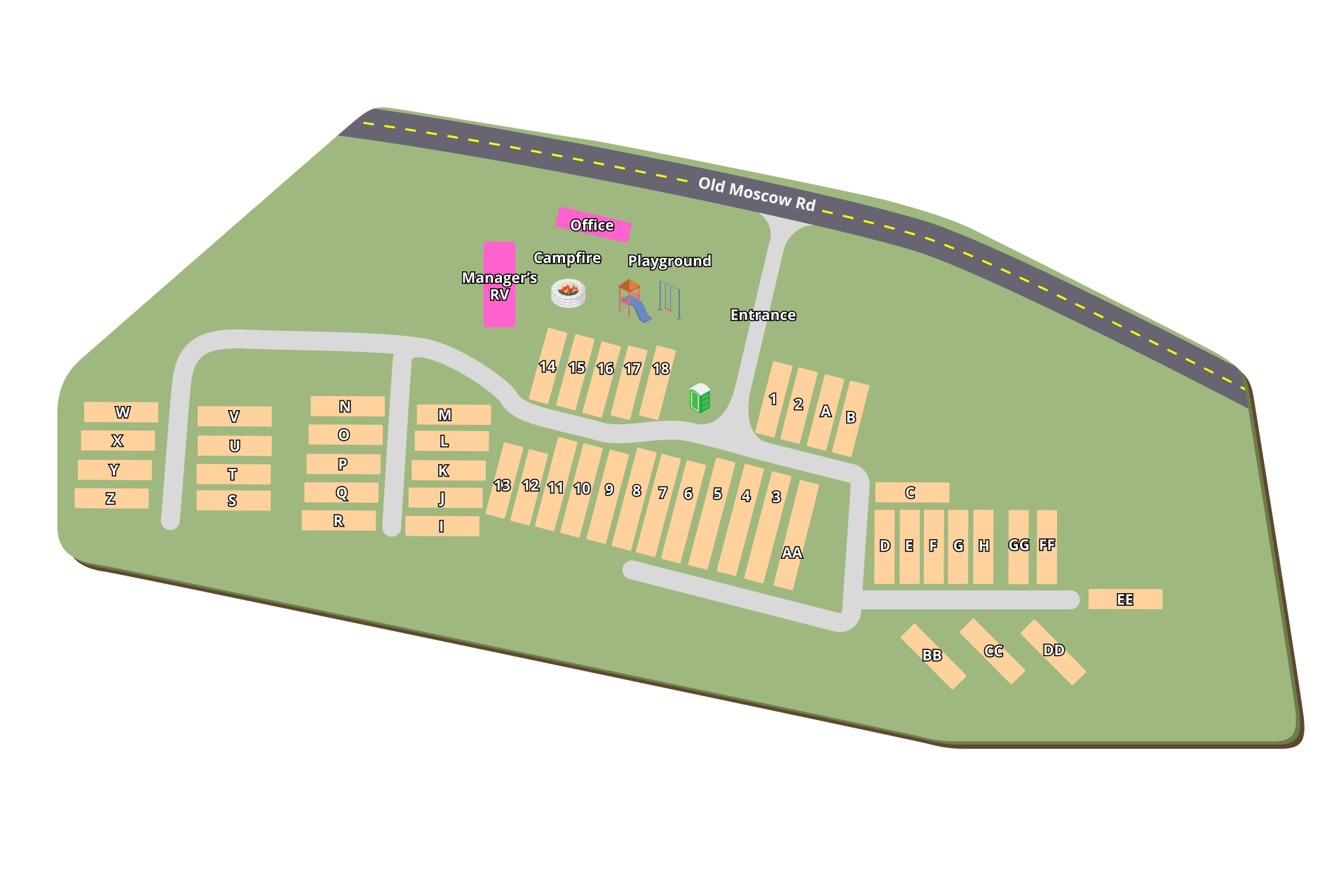 Long Table Camping & Lodging property map