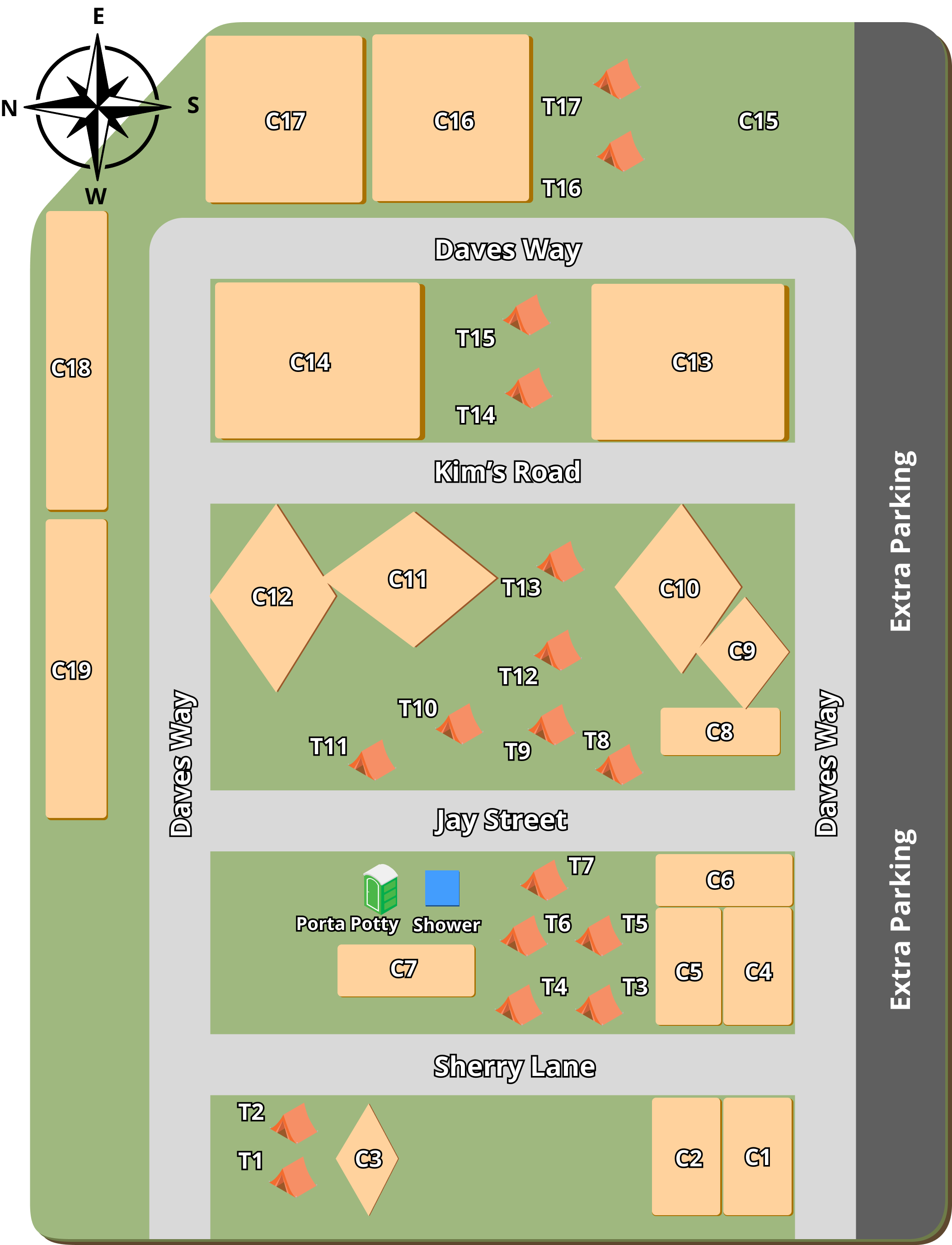 Looney Acres property map