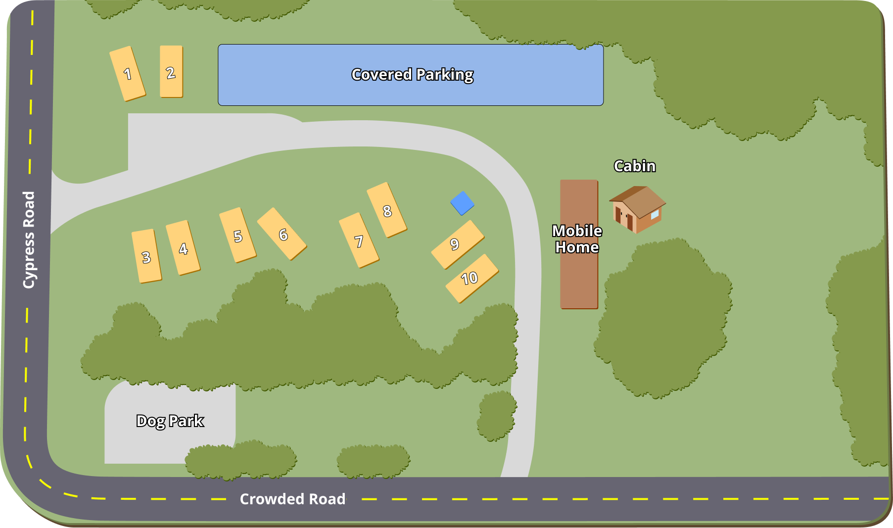 Meadows RV Park campground map