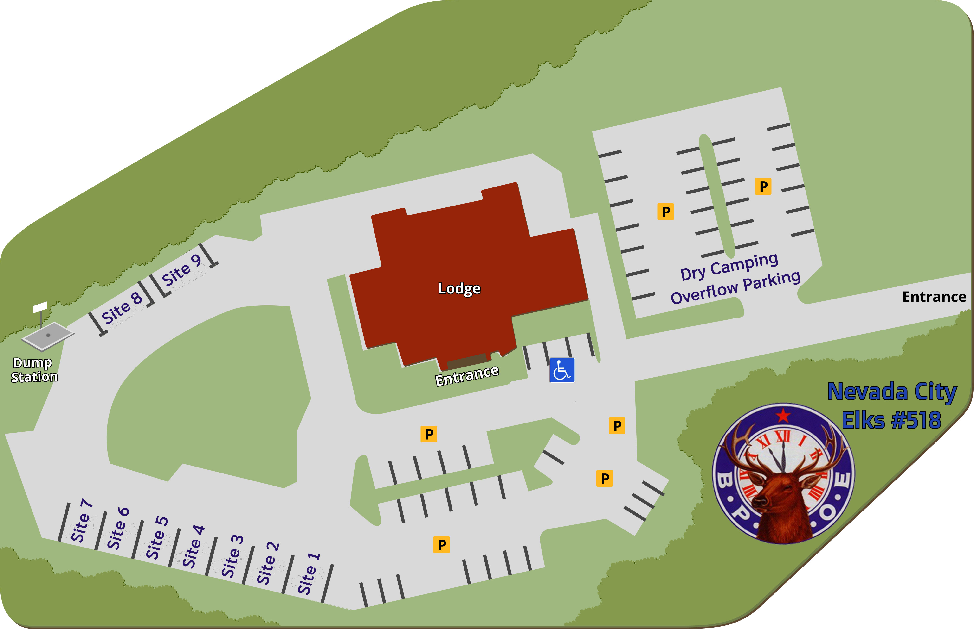 Nevada City Elks Lodge #518 property map