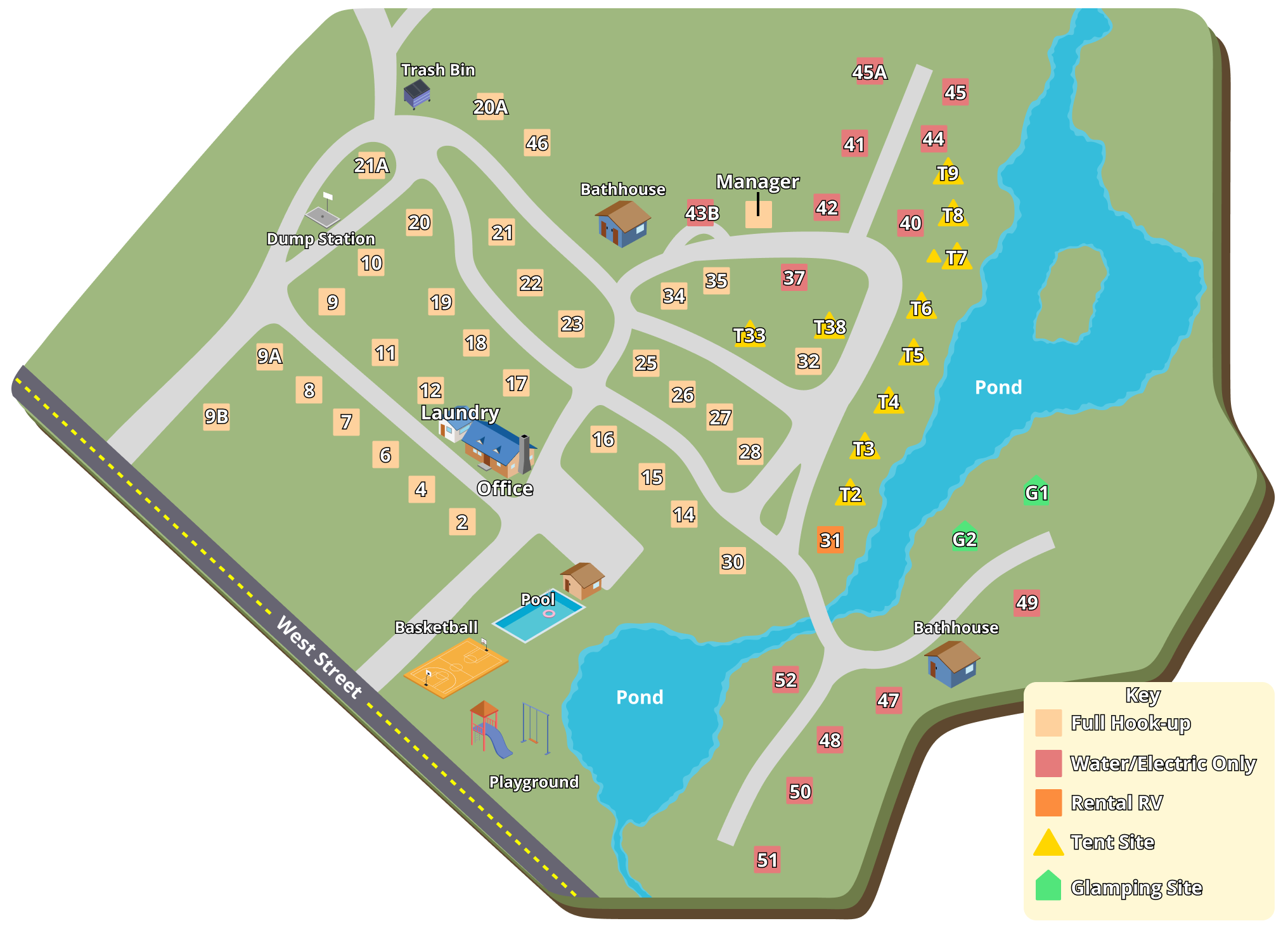 Ocean Pines Campground property map