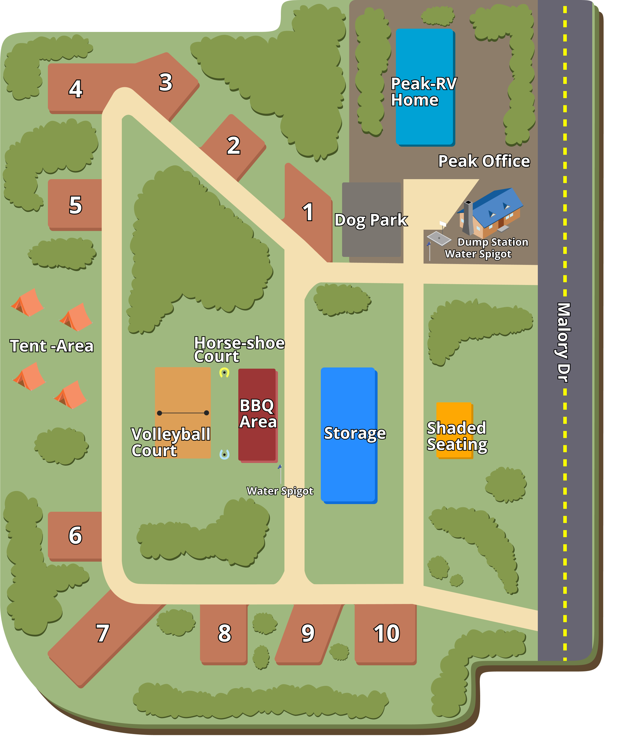 Peak RV and Campground property map