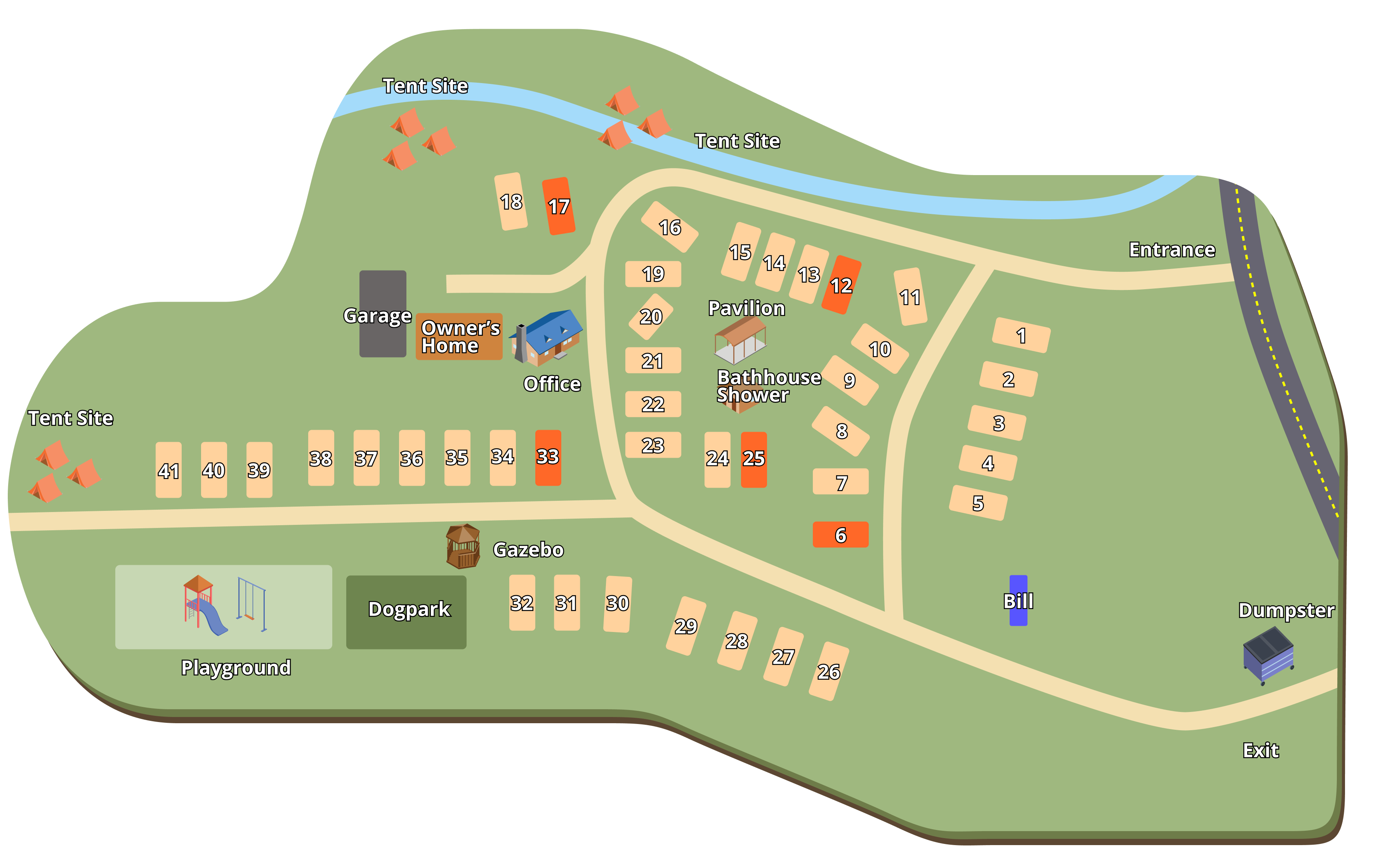 Pebble Mountain Family Campground property map