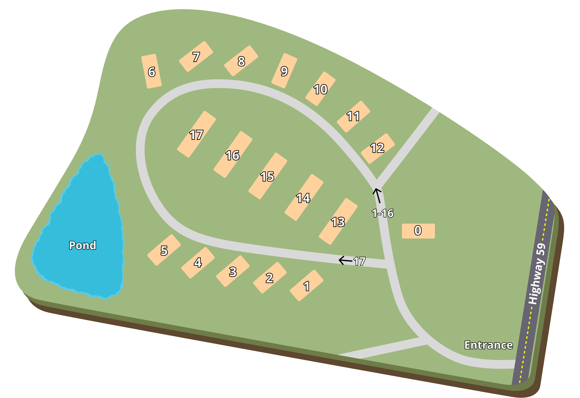 Piney Woods Village RV Park property map