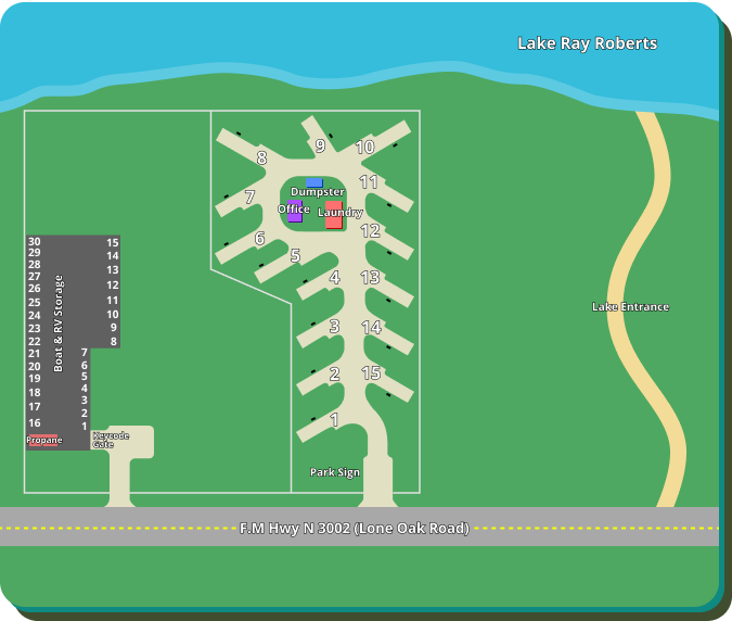 Quail Valley RV Park property map