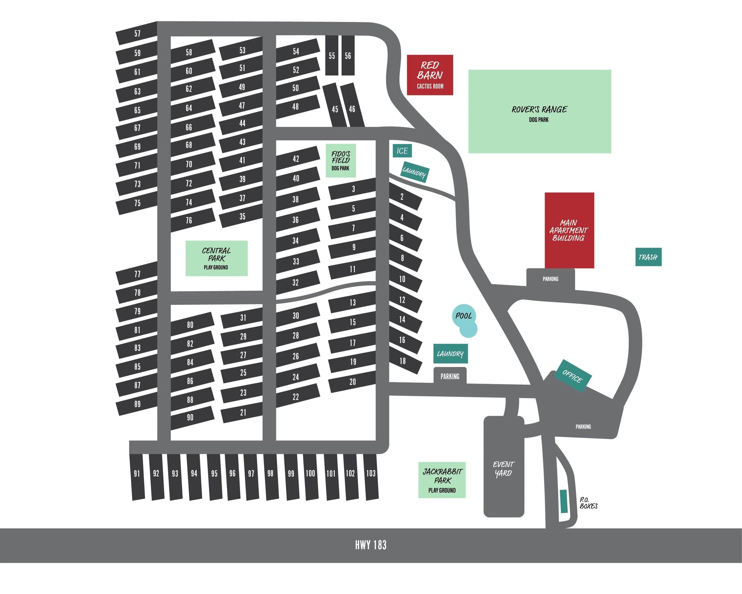 Red Barn Ranch RV Park property map