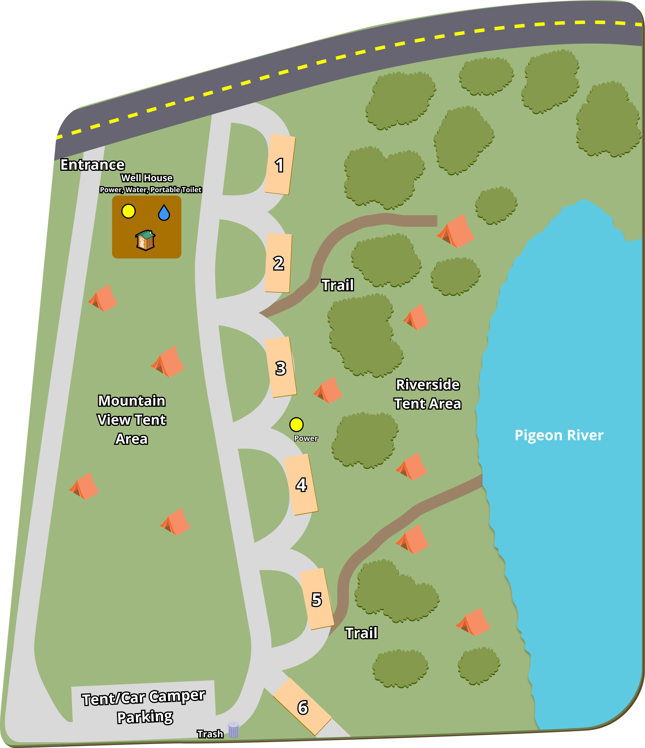 Riverbend Campground property map