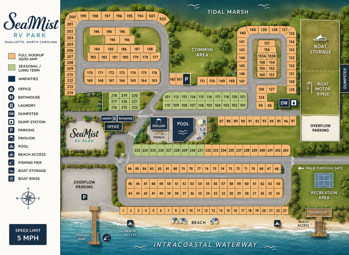 Sea Mist Campground property map