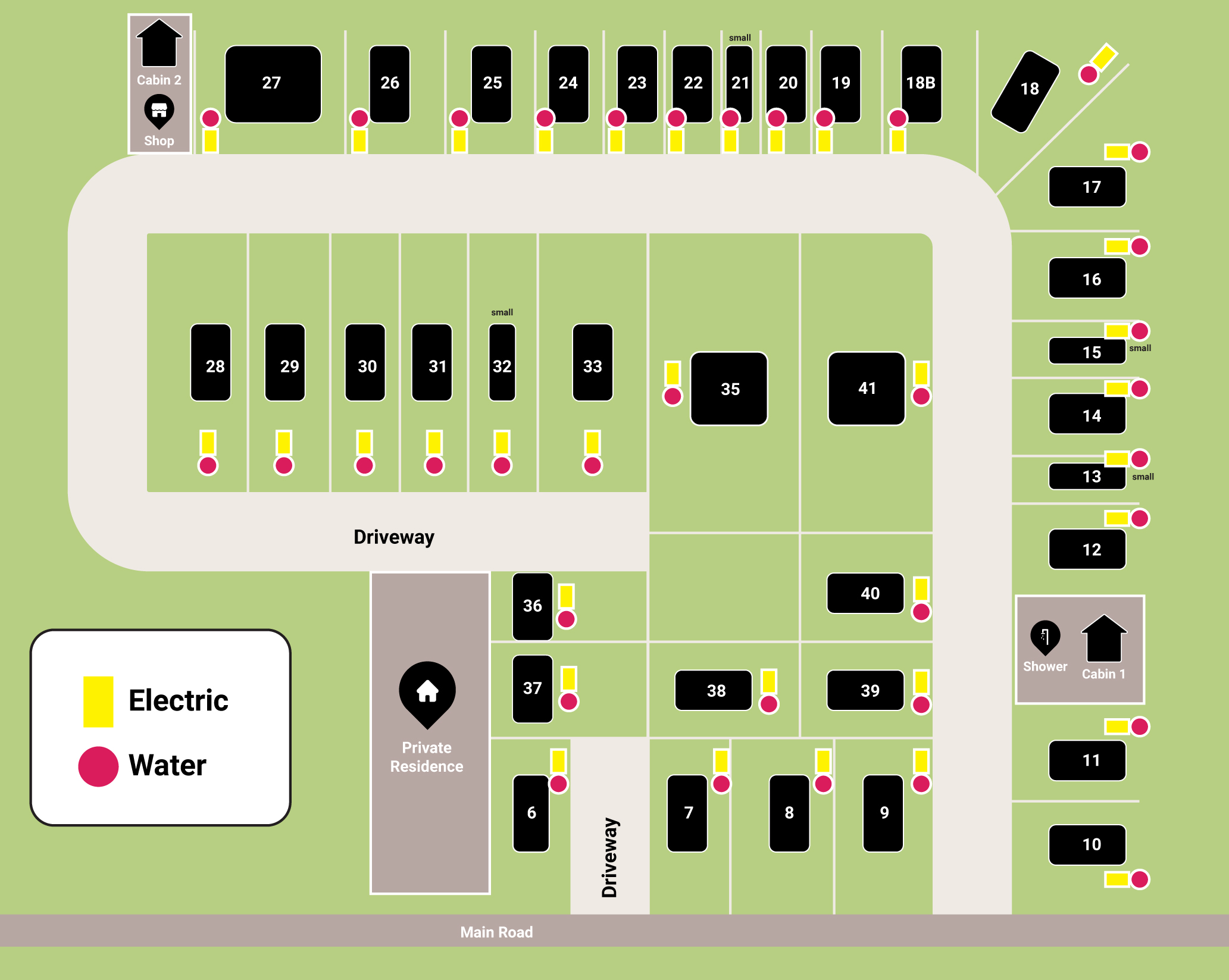 Sibley Shores Campground property map