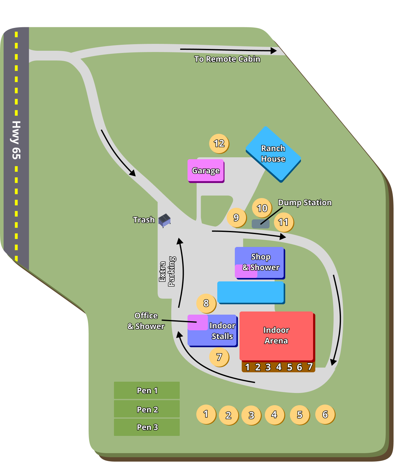Singing Mesa Ranch property map