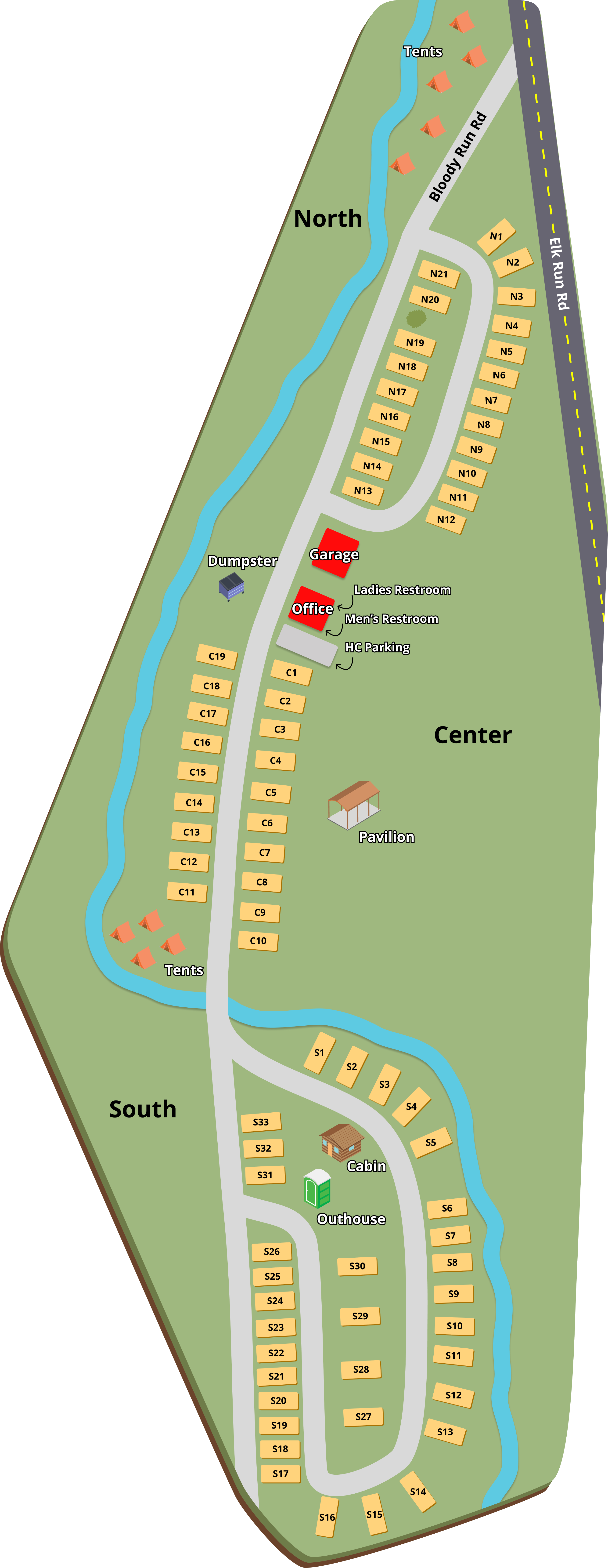 Sleepy Hollow Campgrounds property map