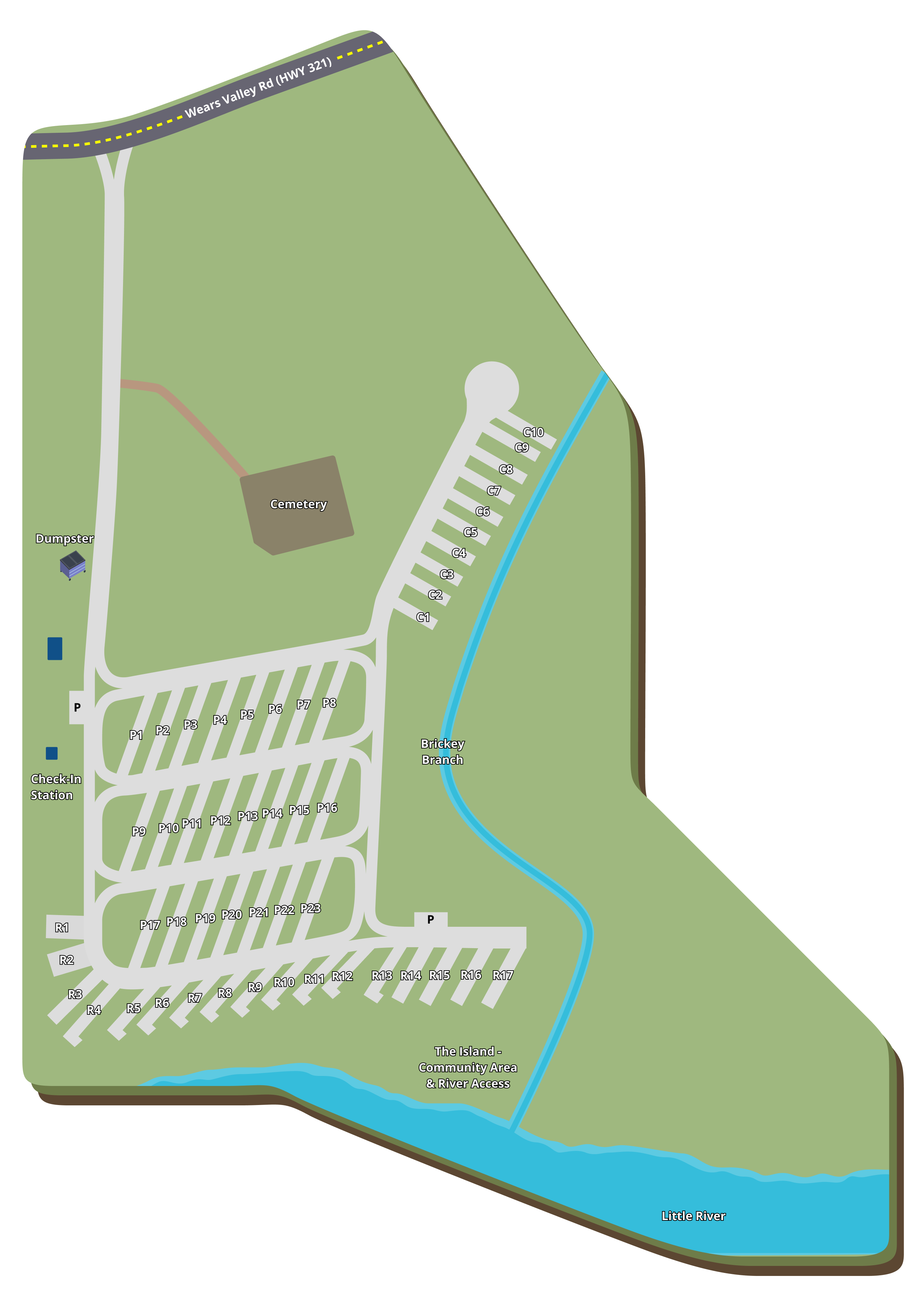 Smoky Waters Campground property map