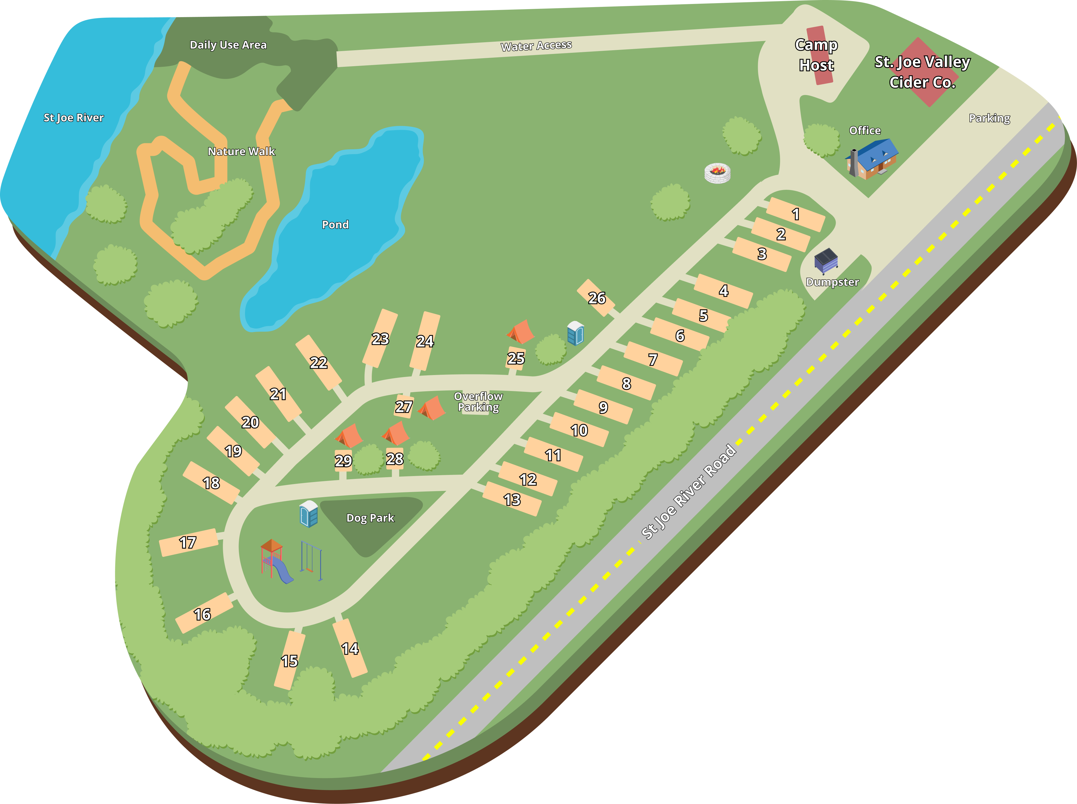 St. Joe Valley Resort property map