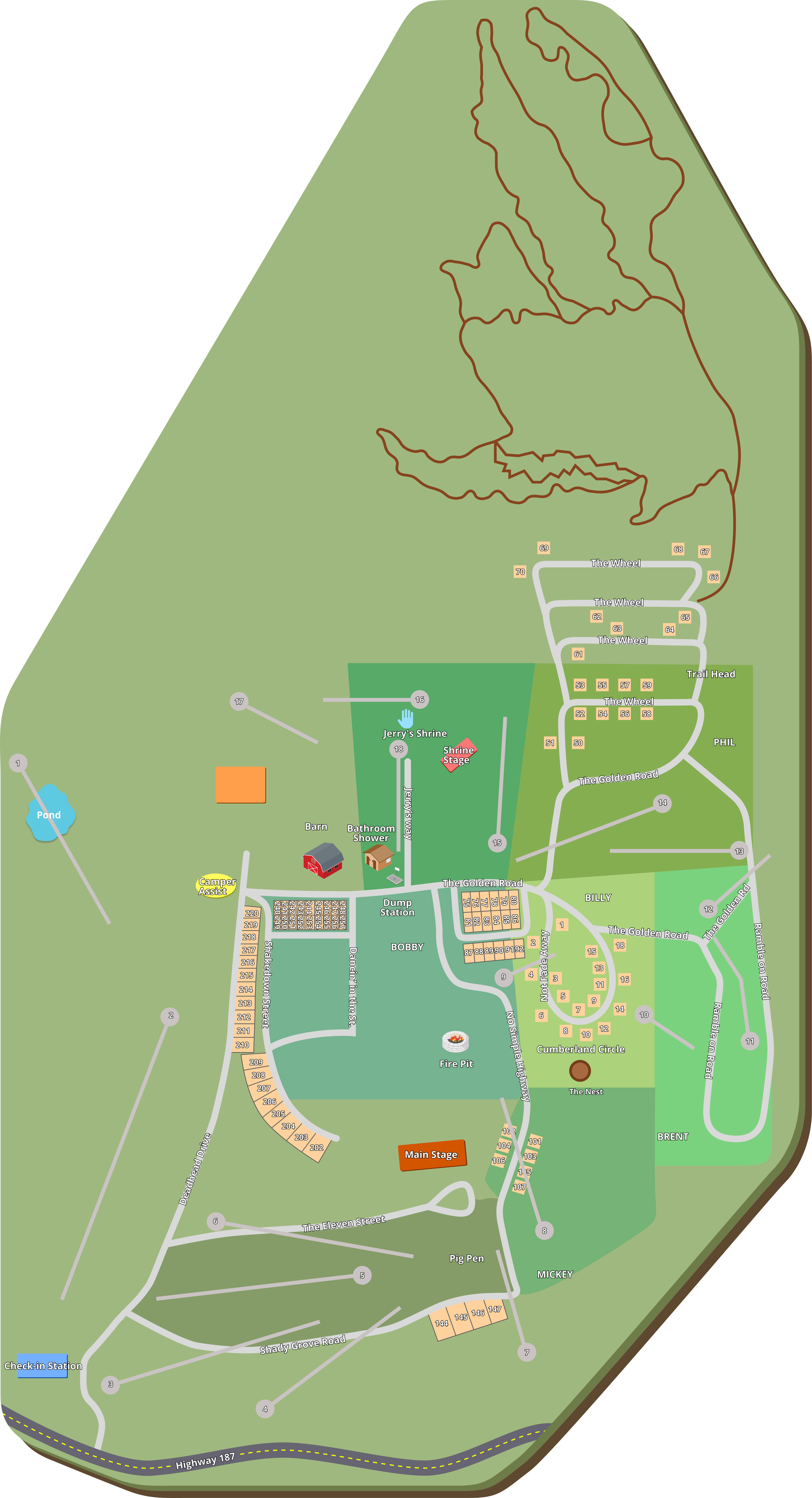 The Farm Campground & Events property map