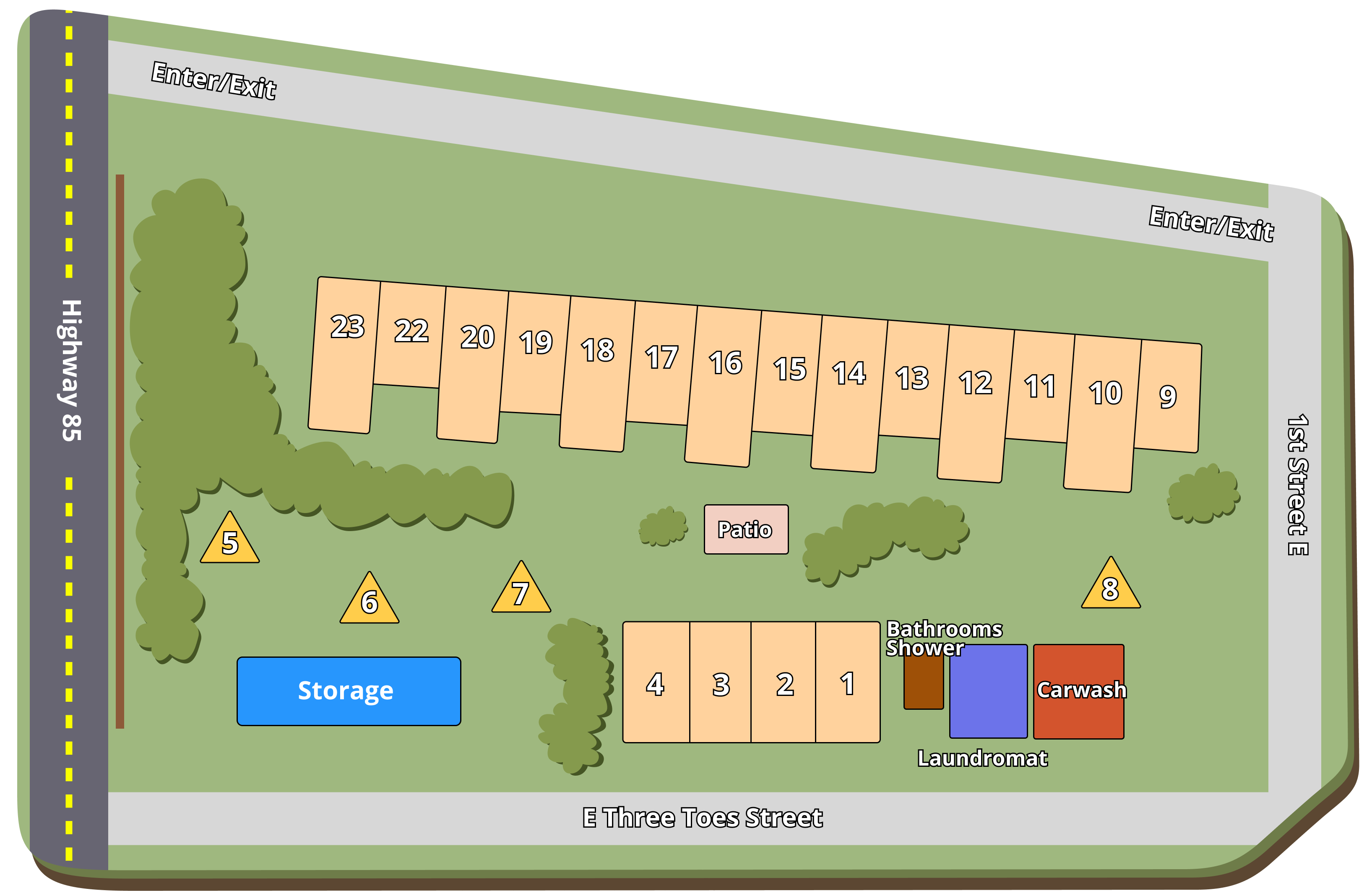 Three Toes Campground property map