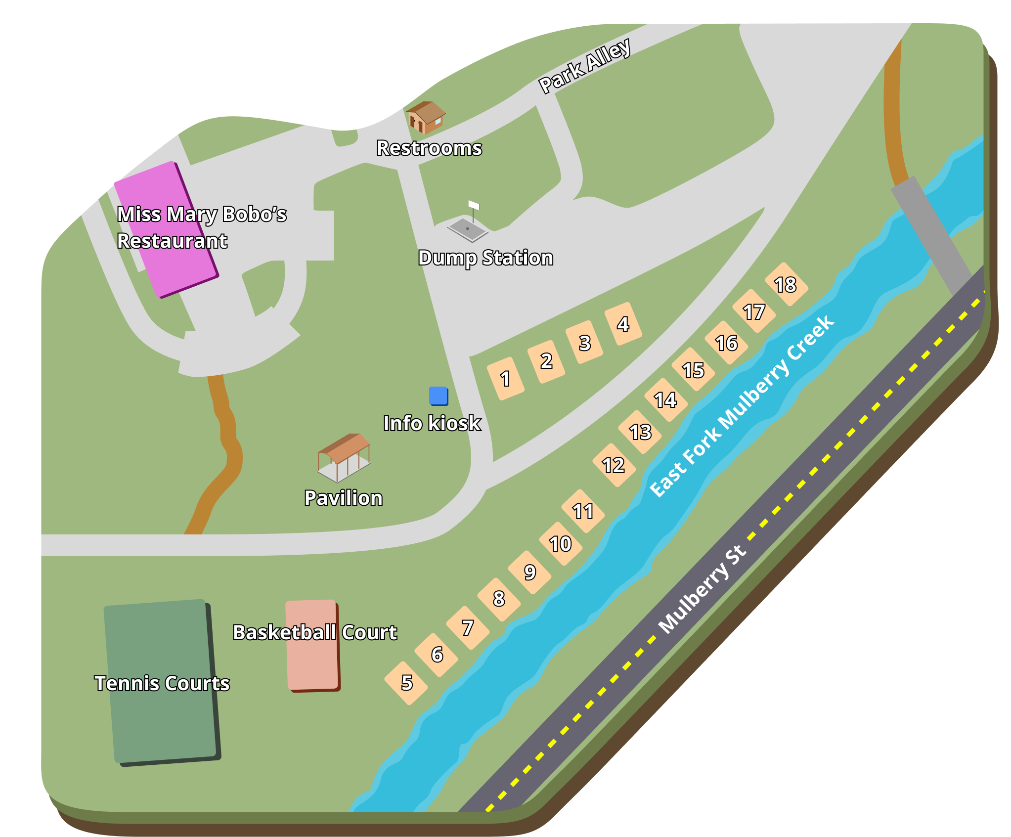 Lynchburg RV Campground at Wiseman Park  campground map
